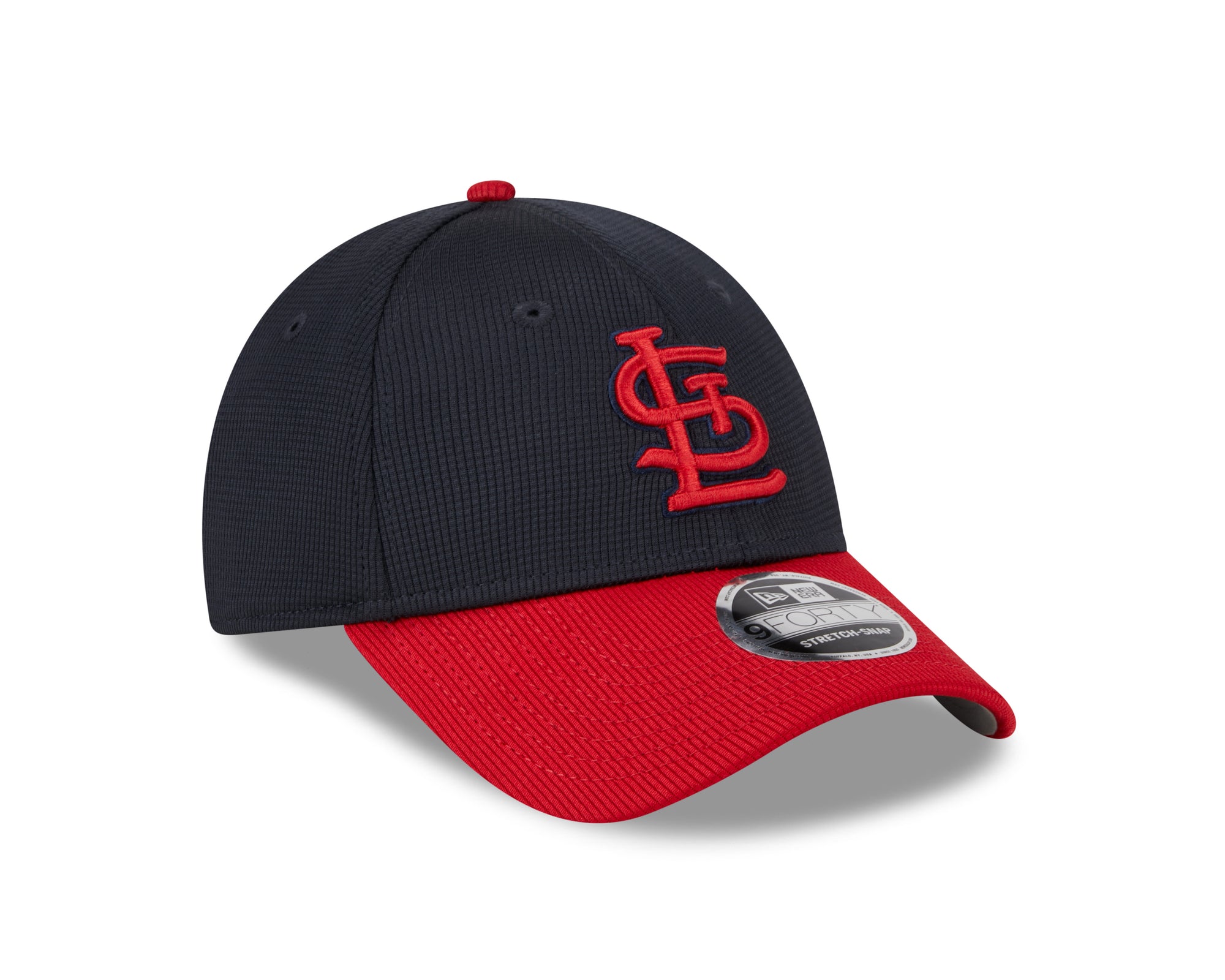 St. Louis Cardinals New Era 2025 MLB Batting Practice 9FORTY Stretch Snap Cap Rot - STADIUMDREAMS