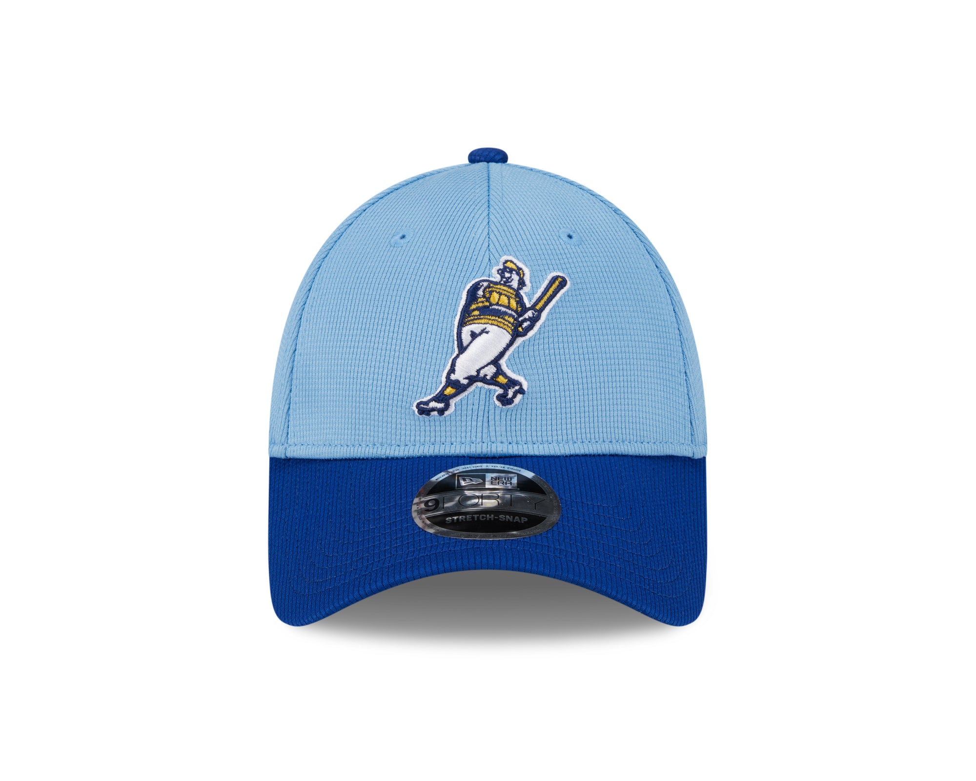 Milwaukee Brewers New Era 2025 MLB Batting Practice 9FORTY Stretch Snap Cap Blau - STADIUMDREAMS