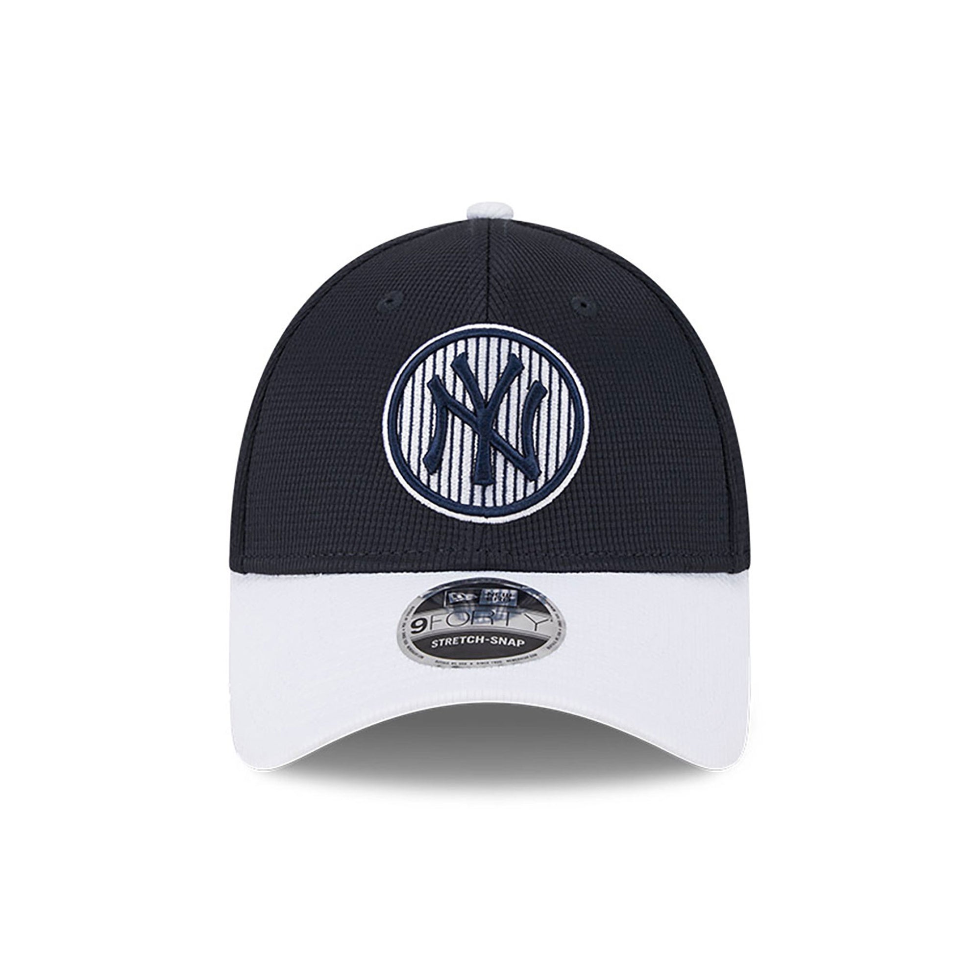 New York Yankees New Era 2025 MLB Batting Practice 9FORTY Stretch Snap Cap Navy - STADIUMDREAMS