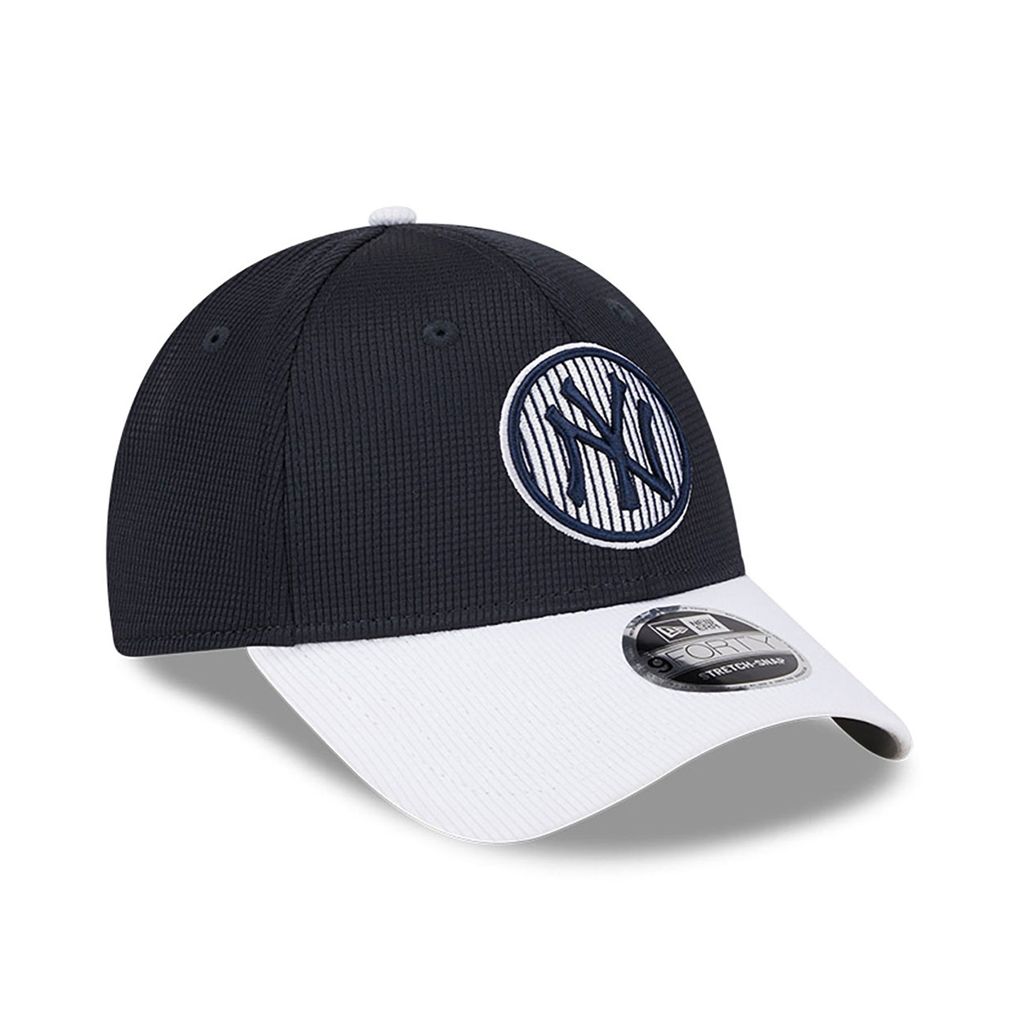 New York Yankees New Era 2025 MLB Batting Practice 9FORTY Stretch Snap Cap Navy - STADIUMDREAMS