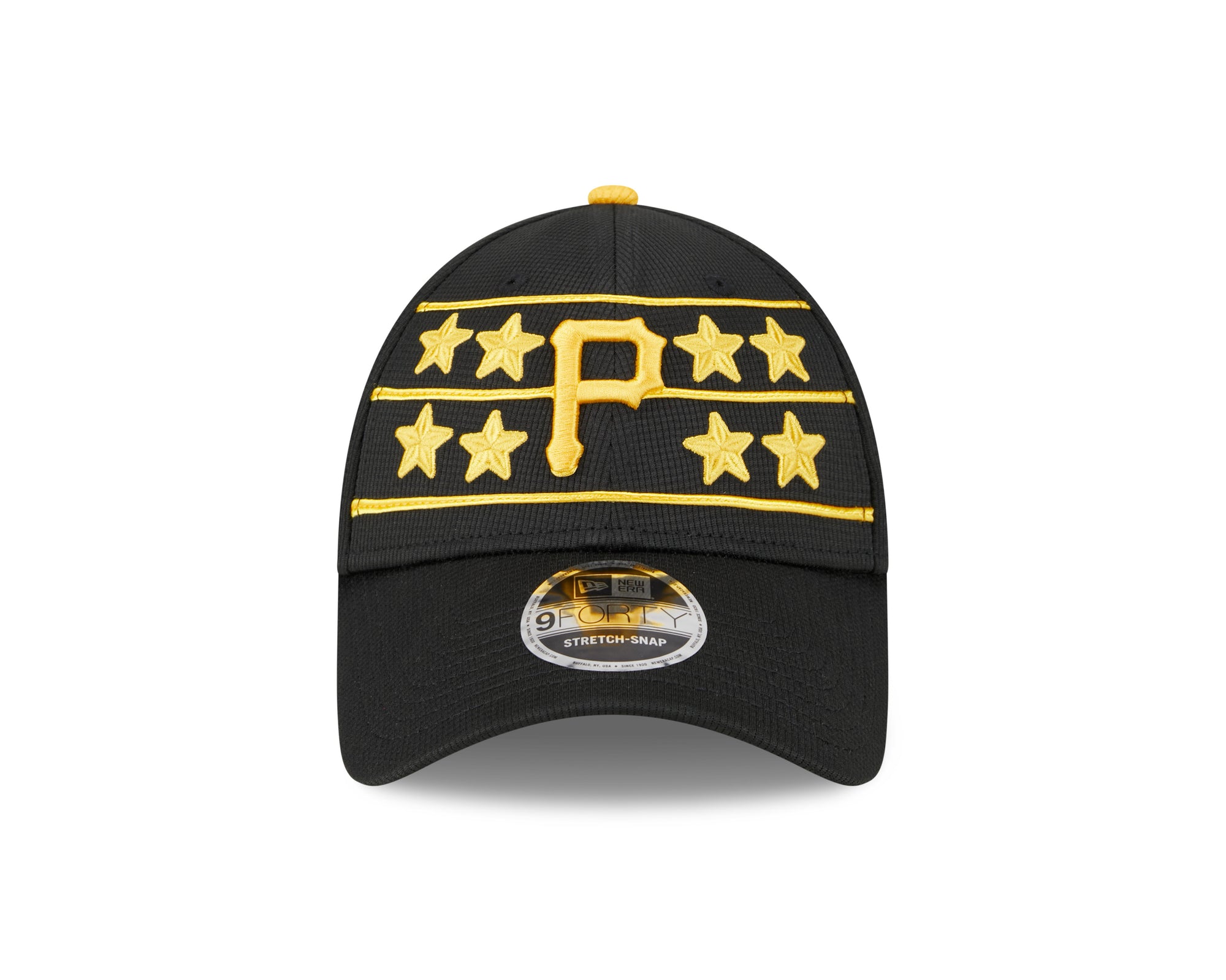 Pittsburgh Pirates New Era 2025 MLB Batting Practice 9FORTY Stretch Snap Cap Schwarz - STADIUMDREAMS