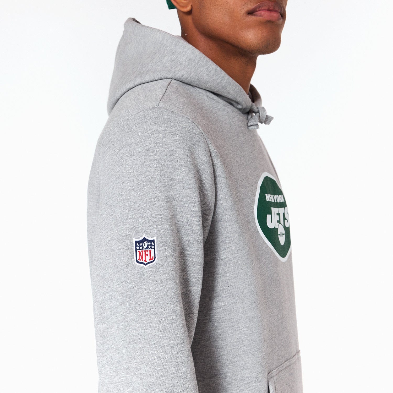New York Jets Logo Hoodie NFL New Era Grau - STADIUMDREAMS