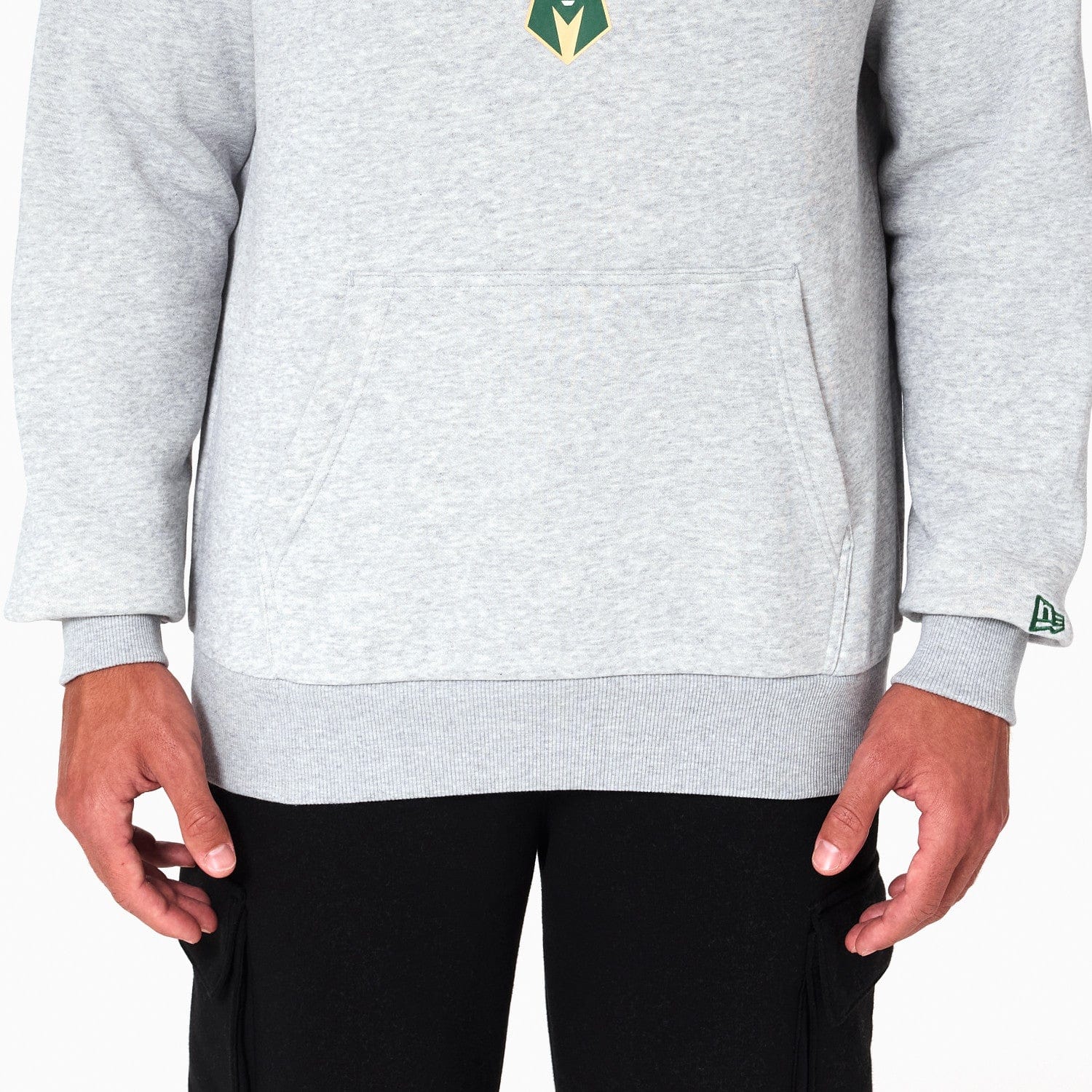 Milwaukee Bucks Logo Hoodie NBA New Era Grau - STADIUMDREAMS