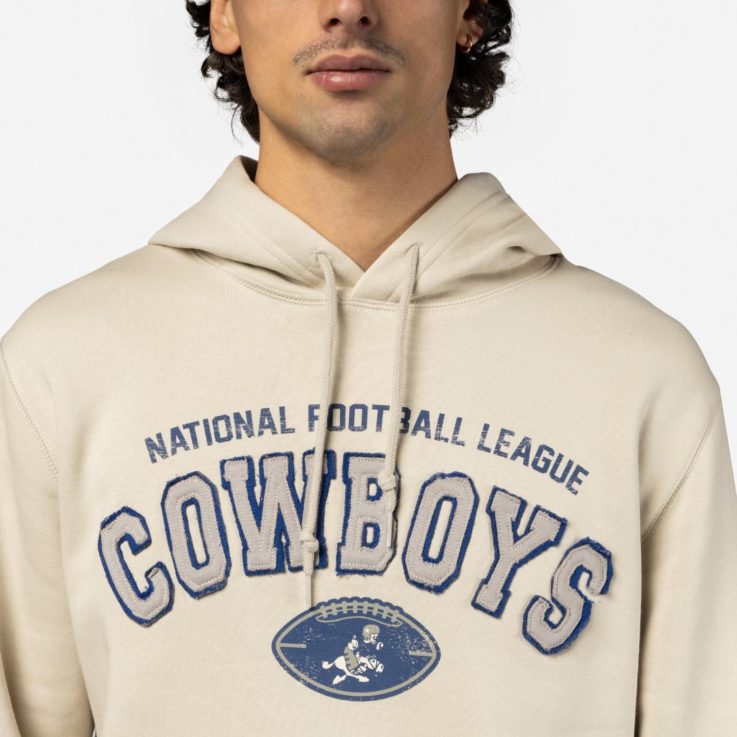 Dallas Cowboys Historic 2024 New Era 3rd Down NFL Hoodie Beige - STADIUMDREAMS