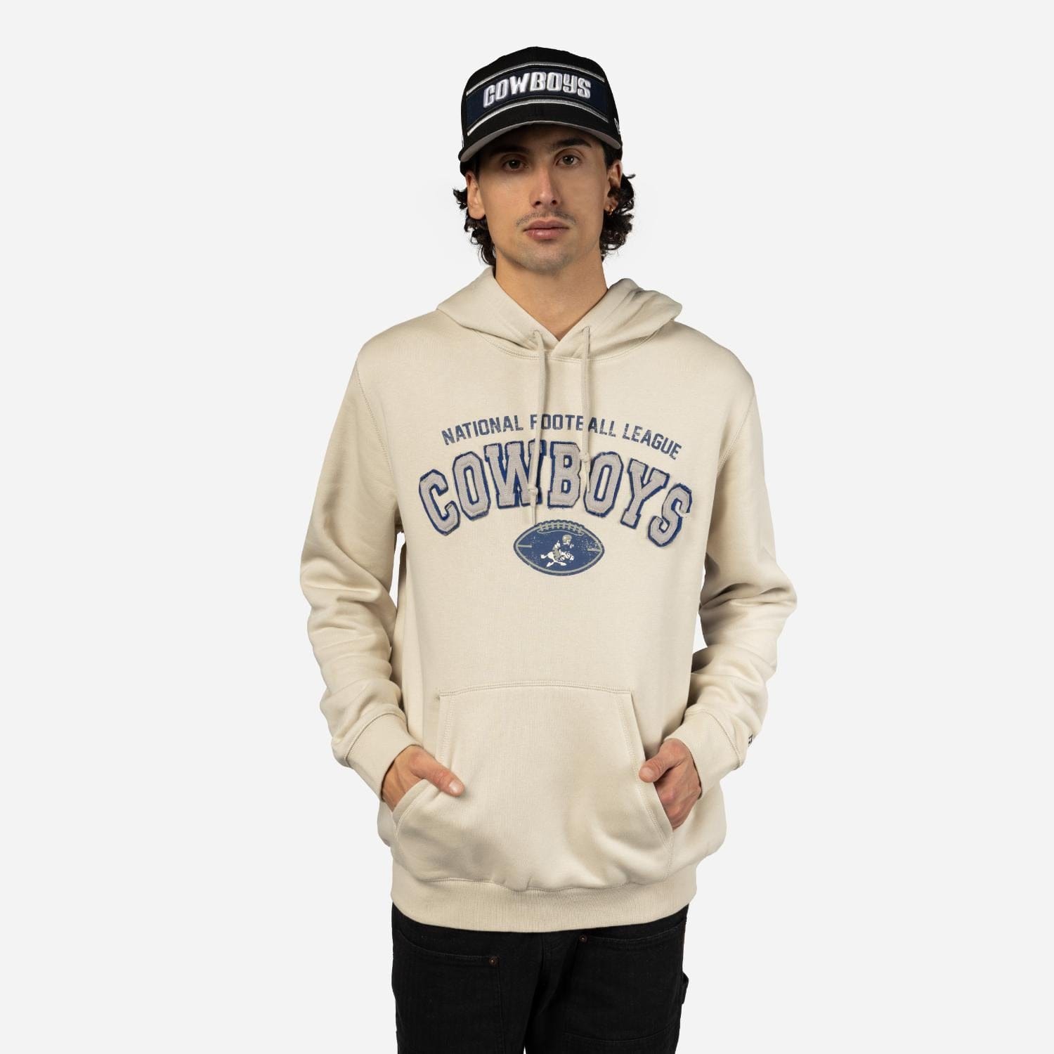 Dallas Cowboys Historic 2024 New Era 3rd Down NFL Hoodie Beige - STADIUMDREAMS