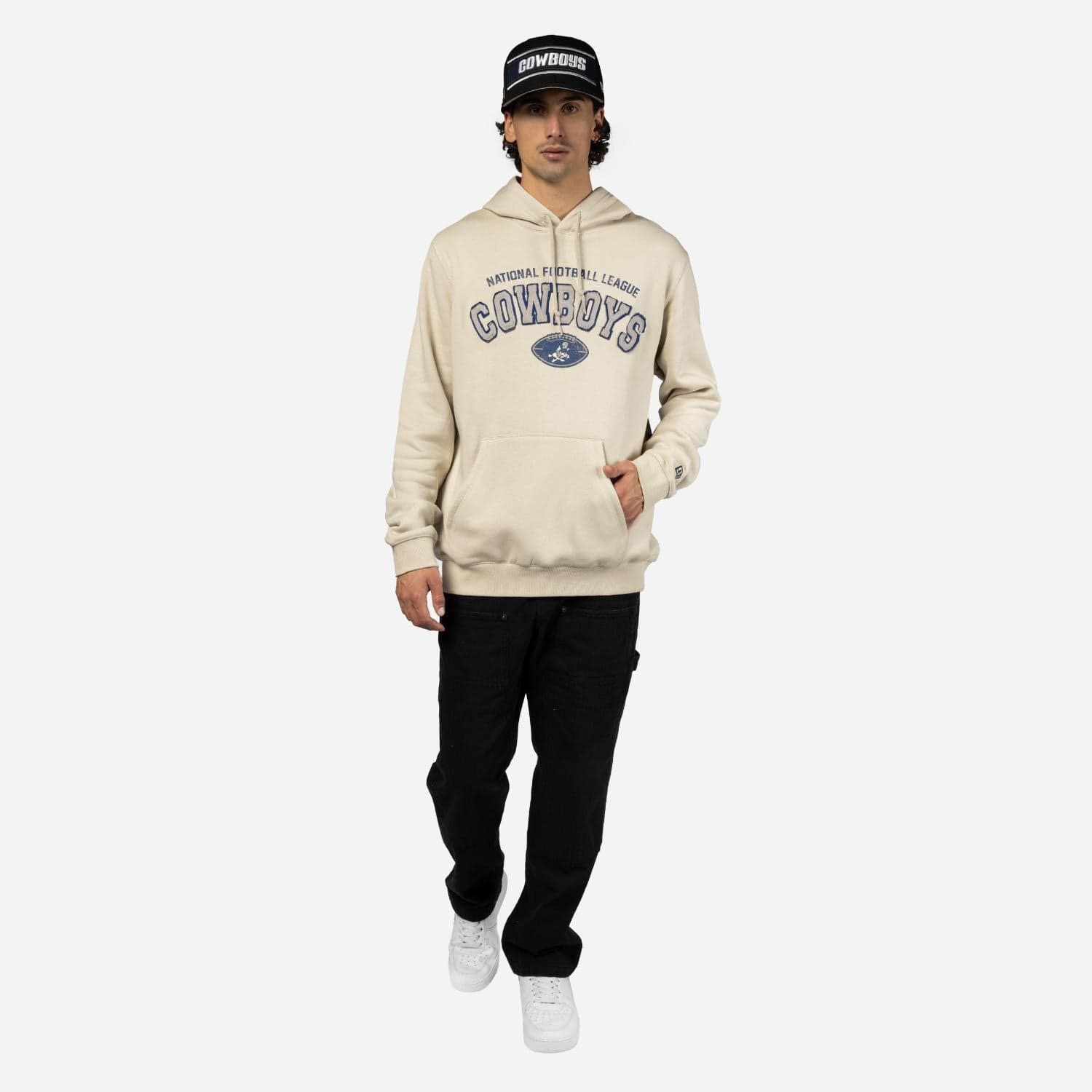 Dallas Cowboys Historic 2024 New Era 3rd Down NFL Hoodie Beige - STADIUMDREAMS