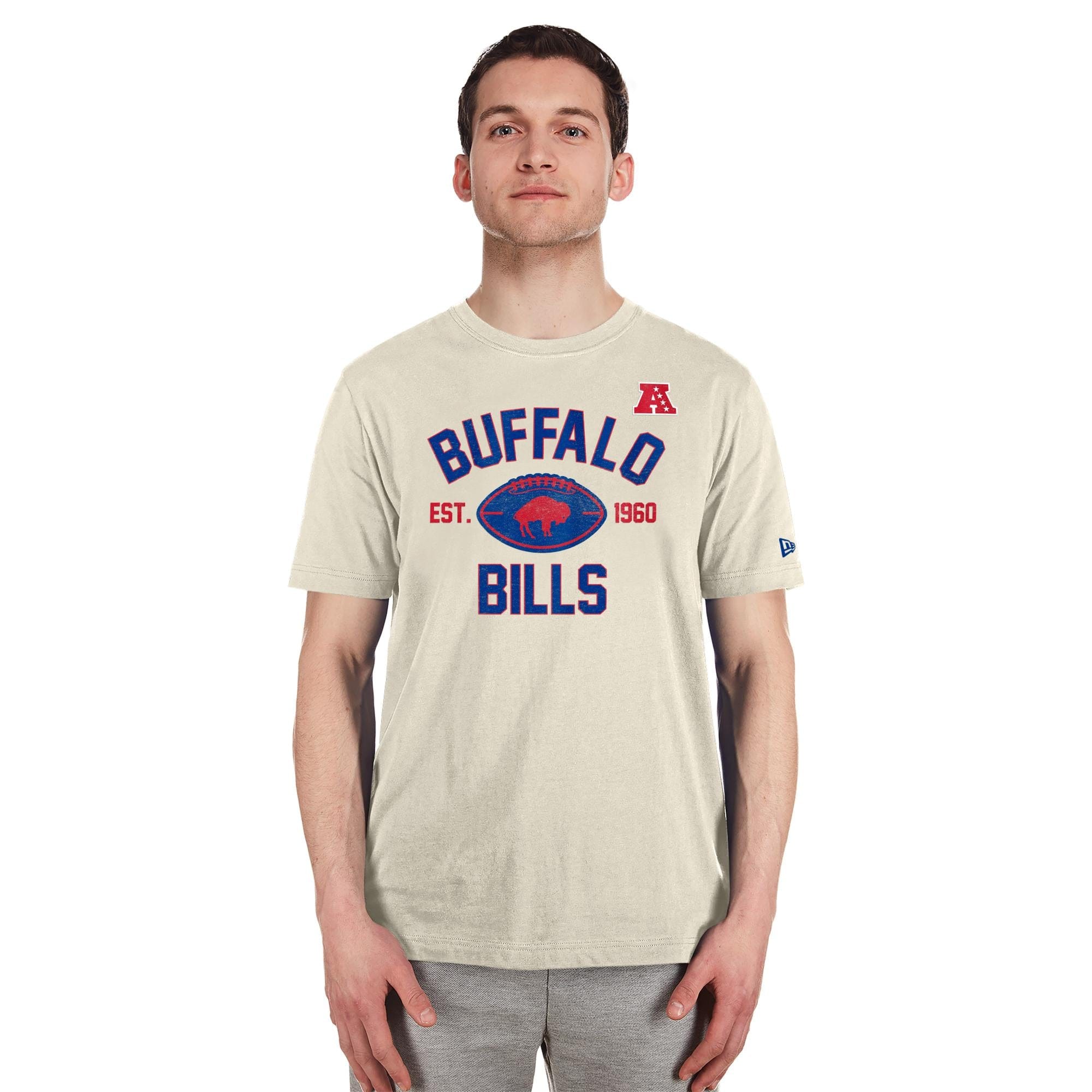 Buffalo Bills Historic 2024 New Era 3rd Down NFL T-Shirt Beige - STADIUMDREAMS