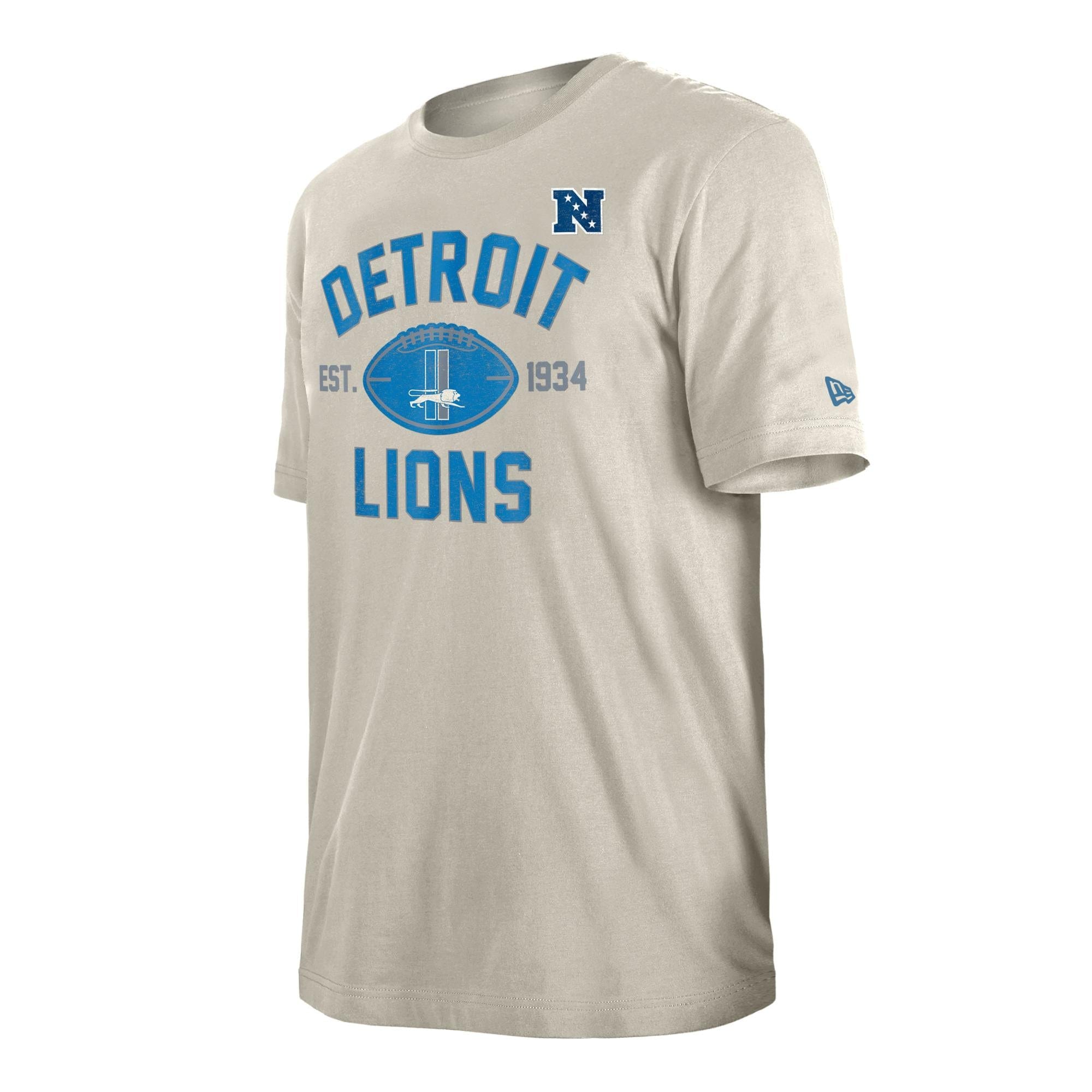 Detroit Lions Historic 2024 New Era 3rd Down NFL T-Shirt Beige - STADIUMDREAMS