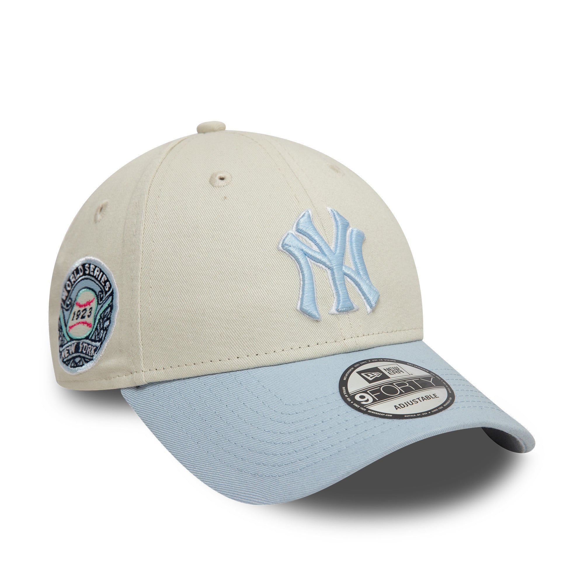 New York Yankees New Era World Series Side Patch 9FORTY MLB Cap Beige - STADIUMDREAMS