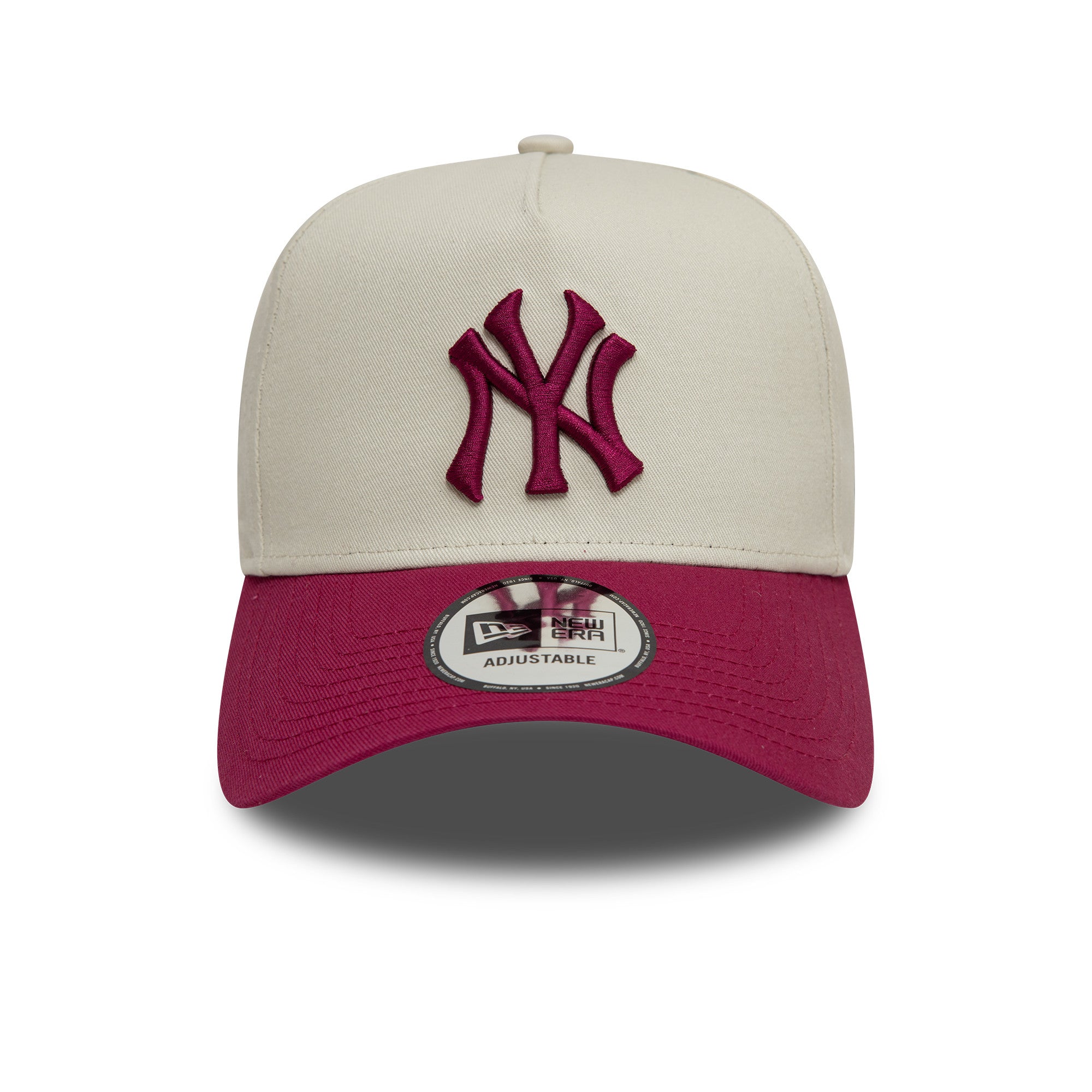 New York Yankees New Era World Series Side Patch 9FORTY A-FRAME MLB Cap Beige - STADIUMDREAMS