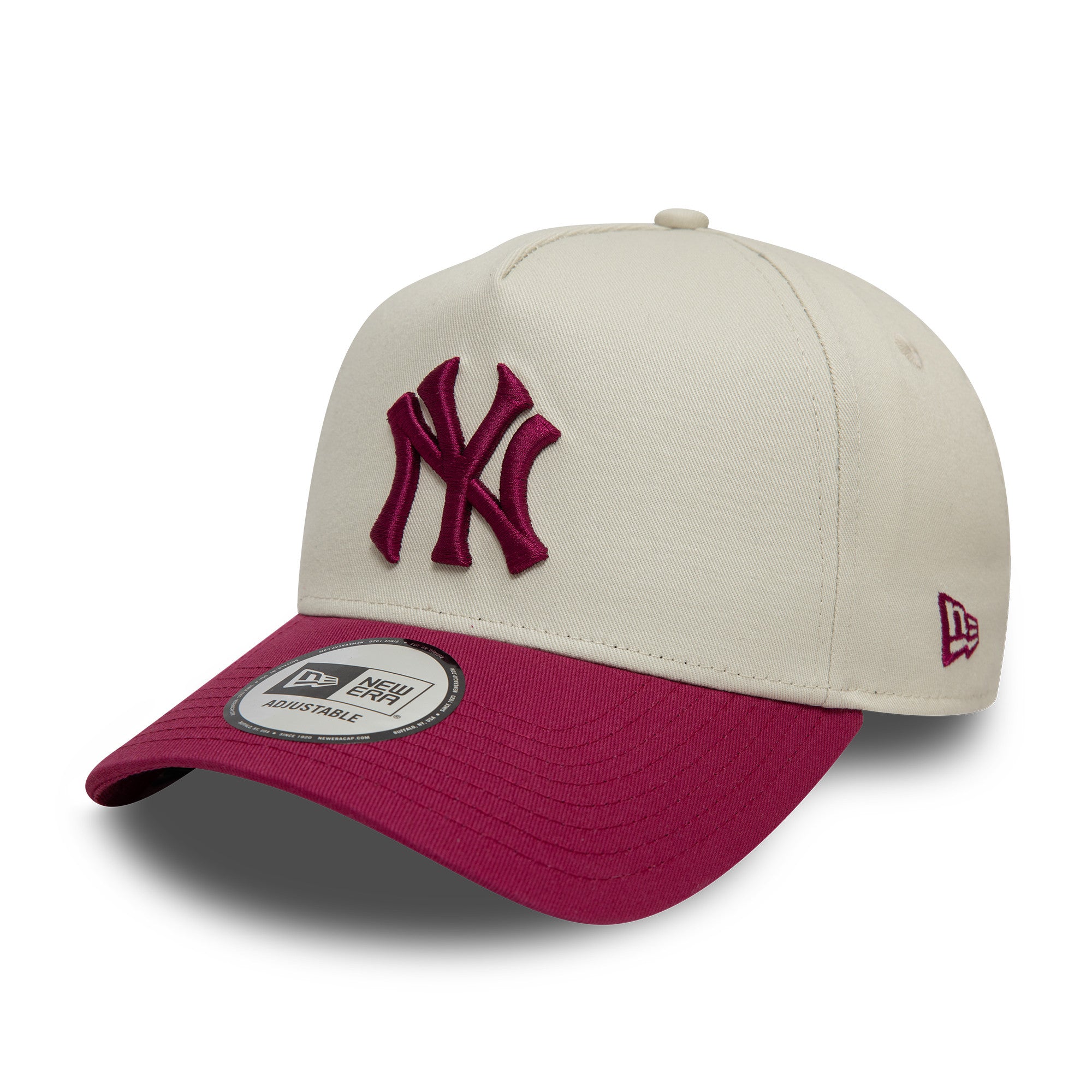 New York Yankees New Era World Series Side Patch 9FORTY A-FRAME MLB Cap Beige - STADIUMDREAMS