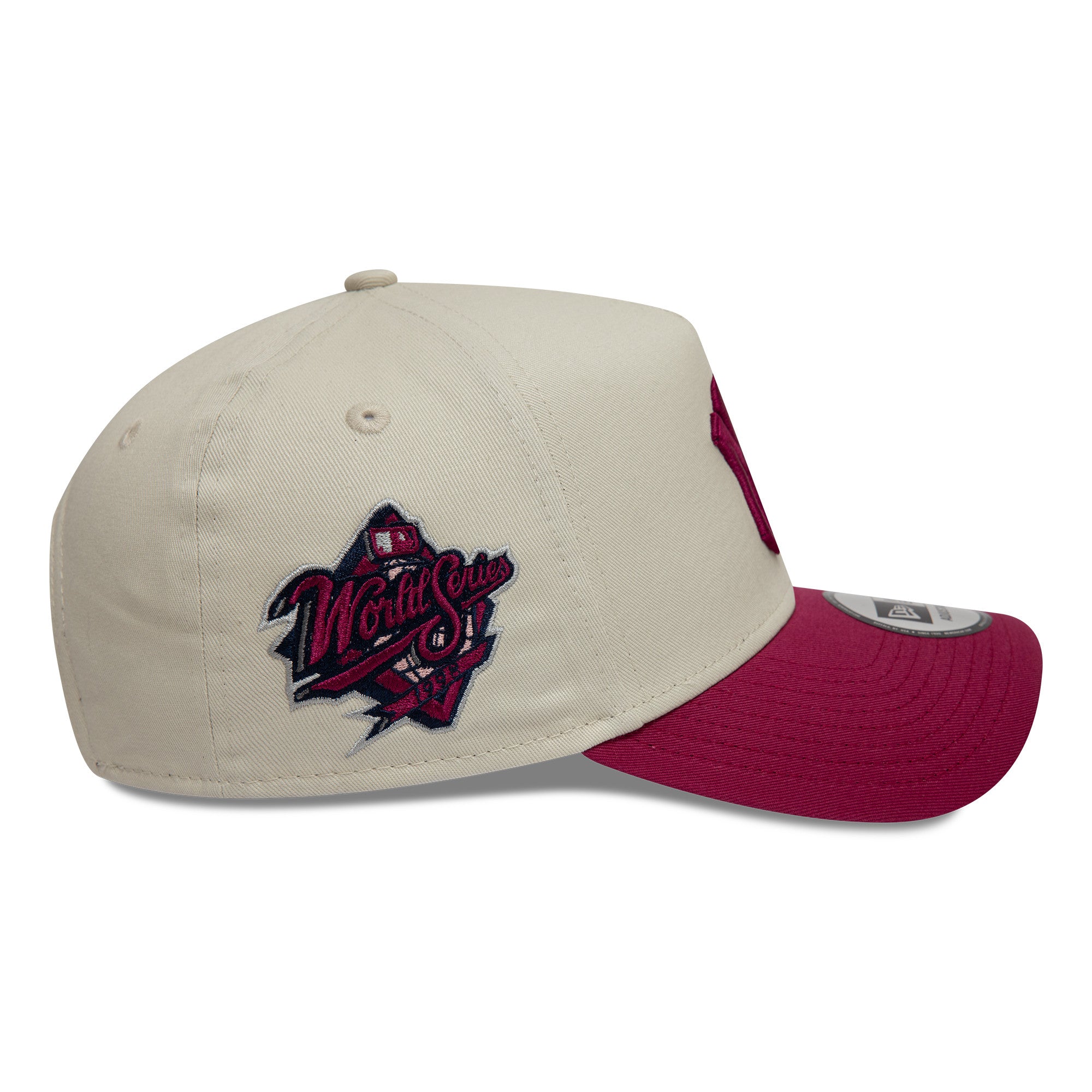 New York Yankees New Era World Series Side Patch 9FORTY A-FRAME MLB Cap Beige - STADIUMDREAMS