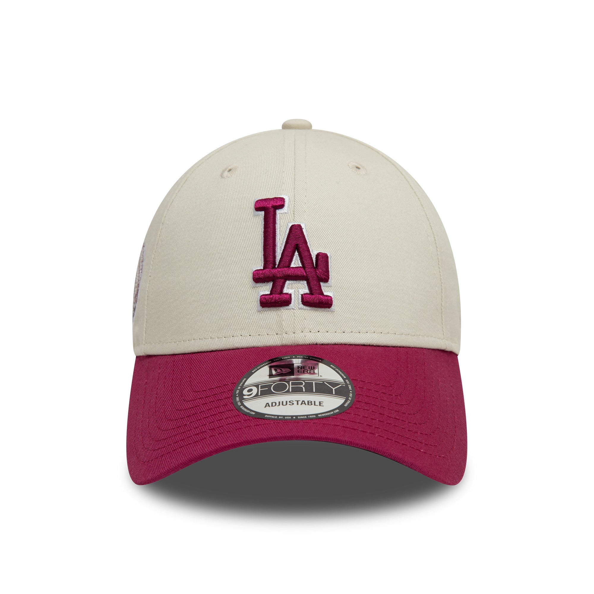 Los Angeles Dodgers New Era World Series Side Patch 9FORTY MLB Cap Beige - STADIUMDREAMS