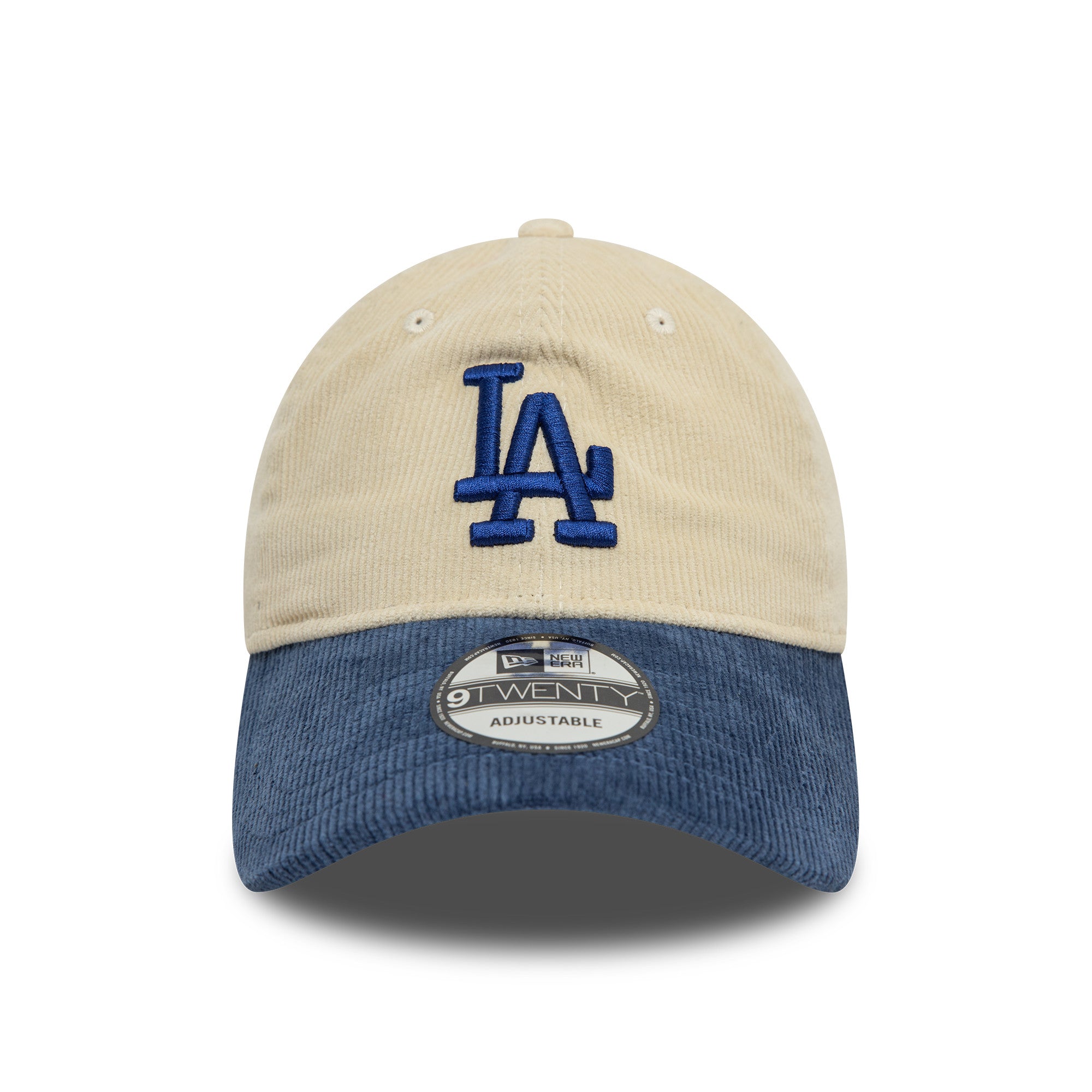 Los Angeles Dodgers New Era Colour Block CORD 9TWENTY MLB Cap Beige - STADIUMDREAMS