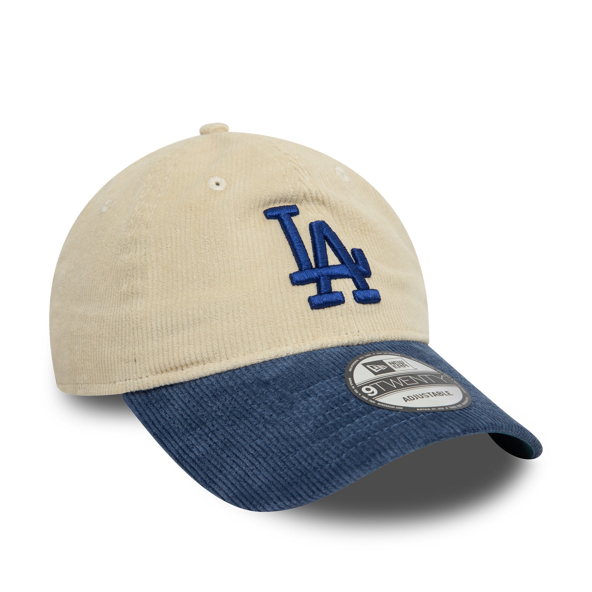 Los Angeles Dodgers New Era Colour Block CORD 9TWENTY MLB Cap Beige - STADIUMDREAMS
