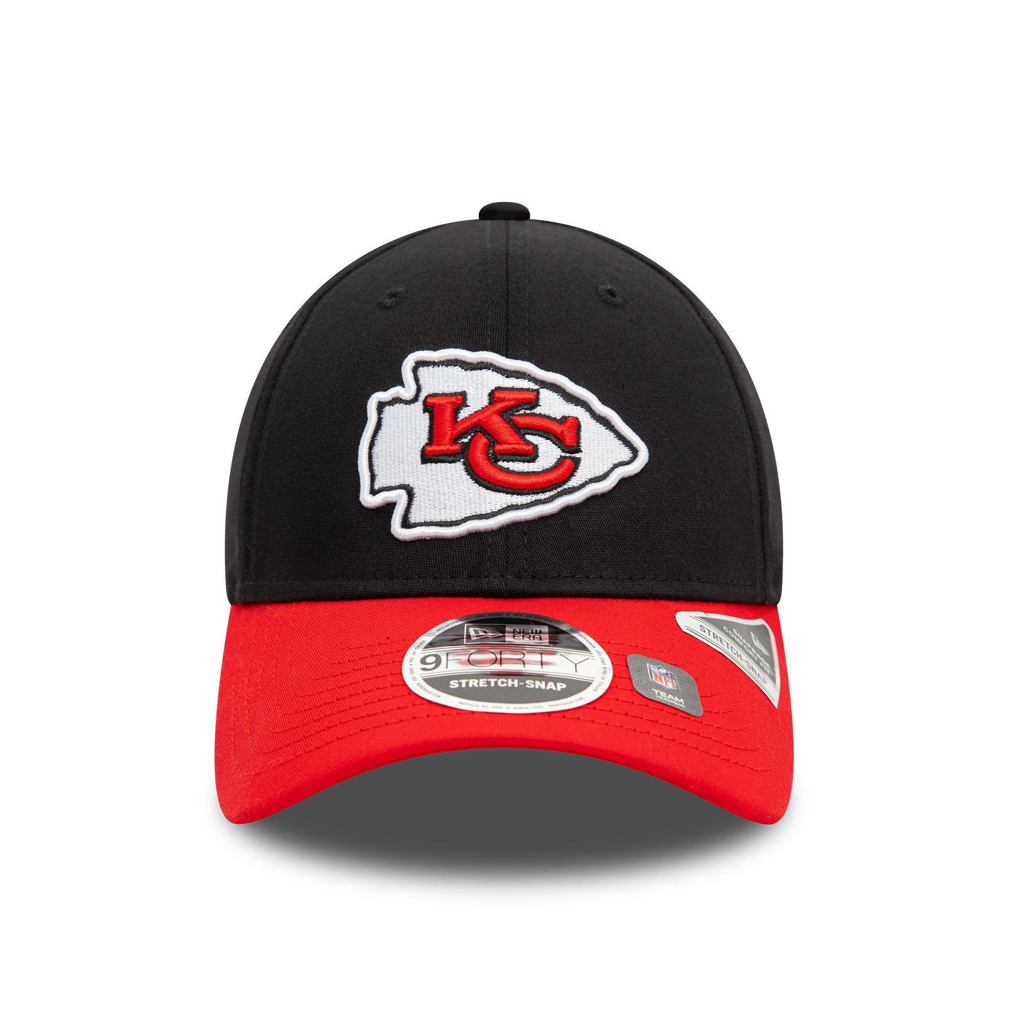 Kansas City Chiefs 2025 New Era 9FORTY Stretch Snap NFL Cap Schwarz - STADIUMDREAMS