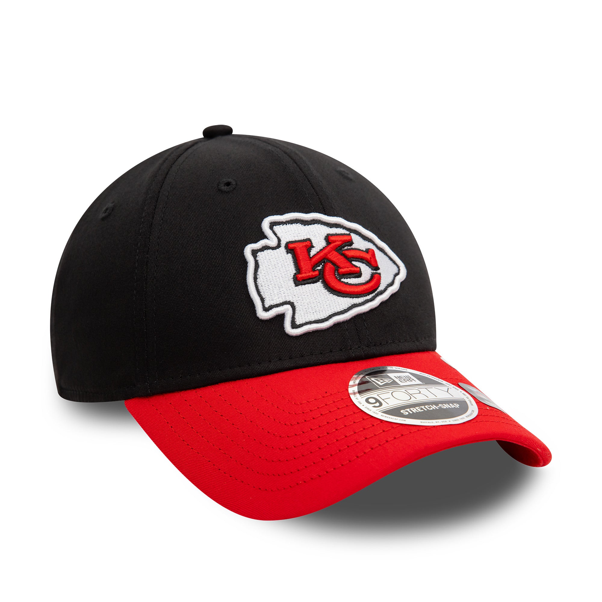 Kansas City Chiefs 2025 New Era 9FORTY Stretch Snap NFL Cap Schwarz - STADIUMDREAMS