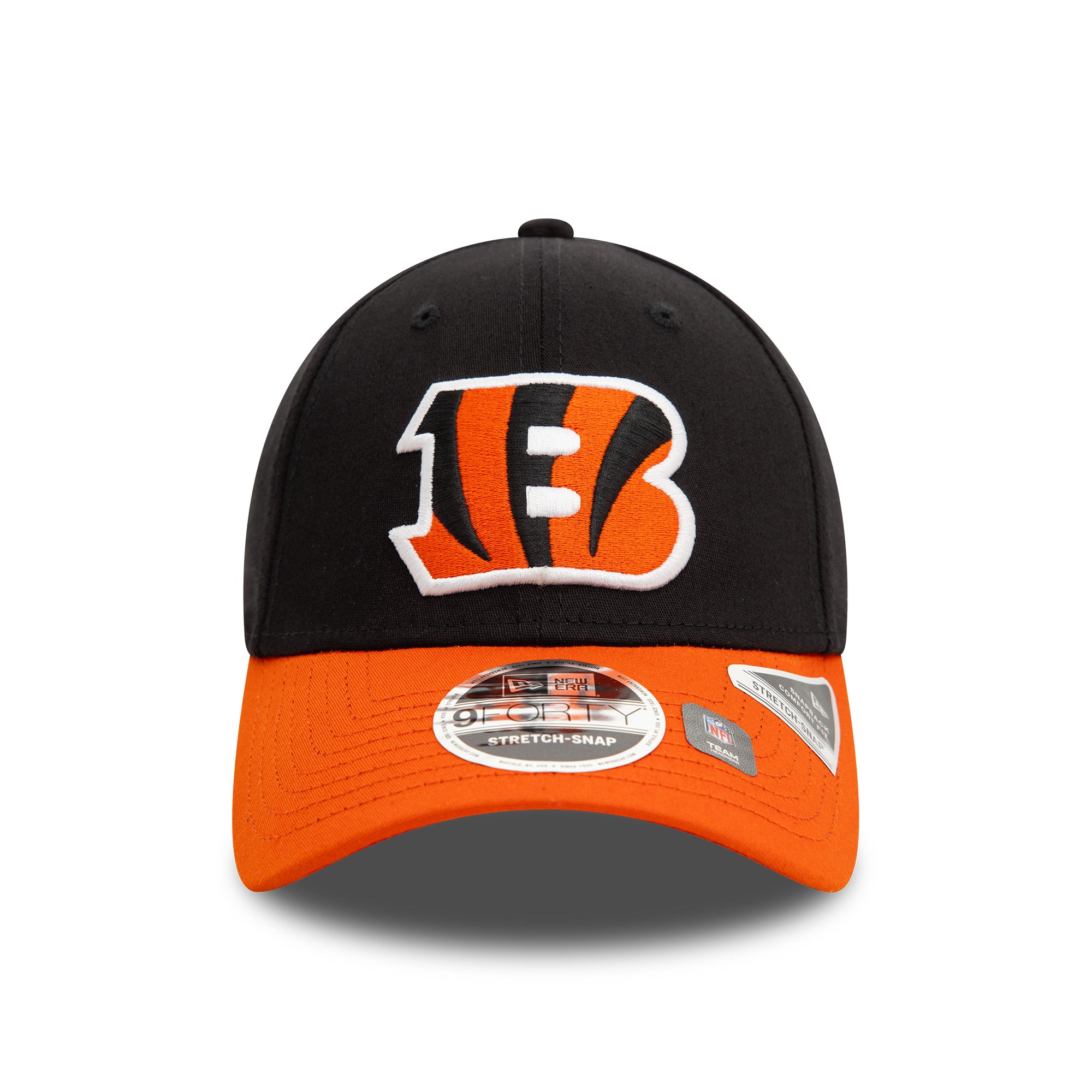 Cincinnati Bengals 2025 New Era 9FORTY Stretch Snap NFL Cap Schwarz - STADIUMDREAMS