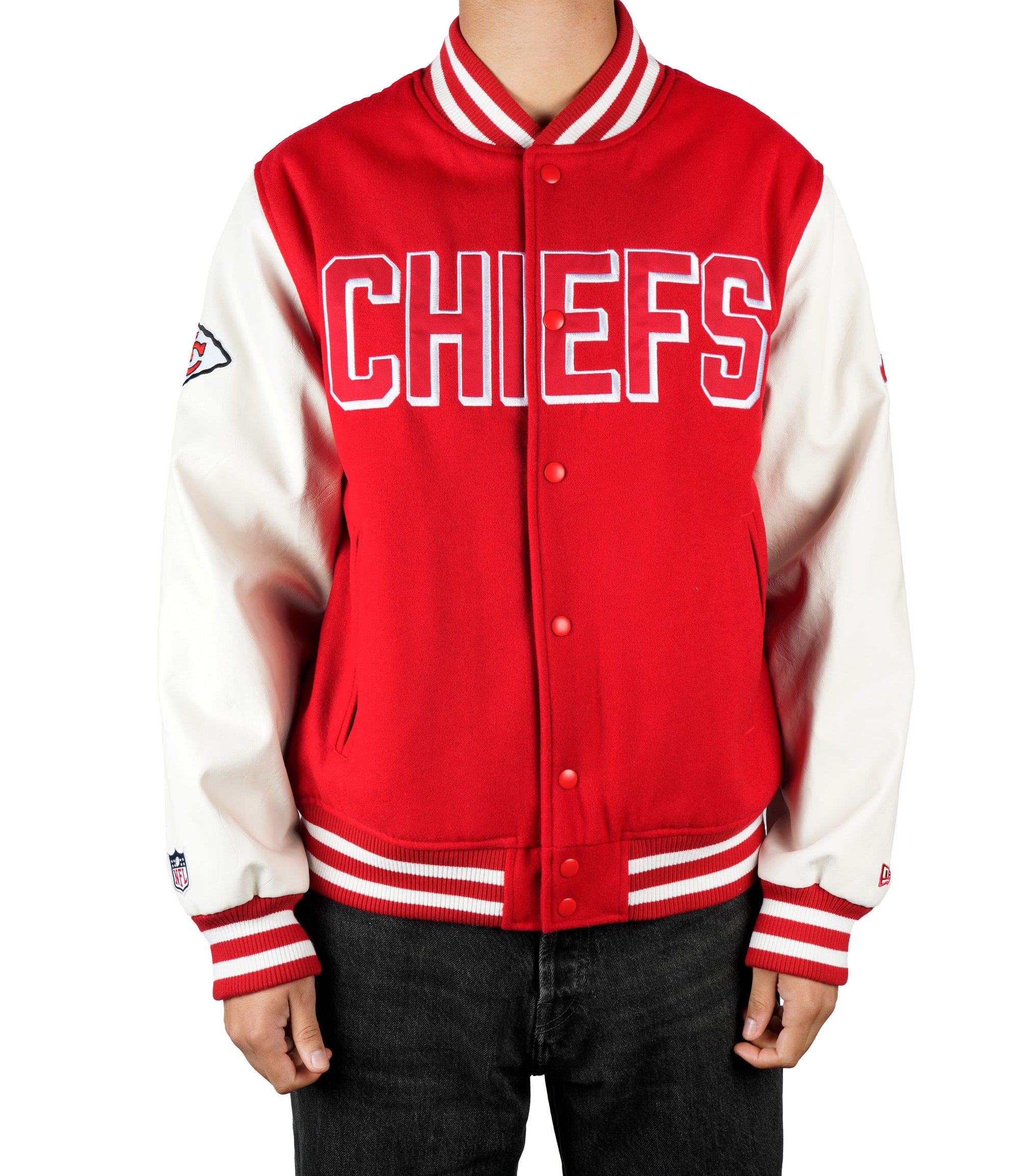 Kansas City Chiefs Premium New Era Varsity NFL College Jacke Rot - STADIUMDREAMS