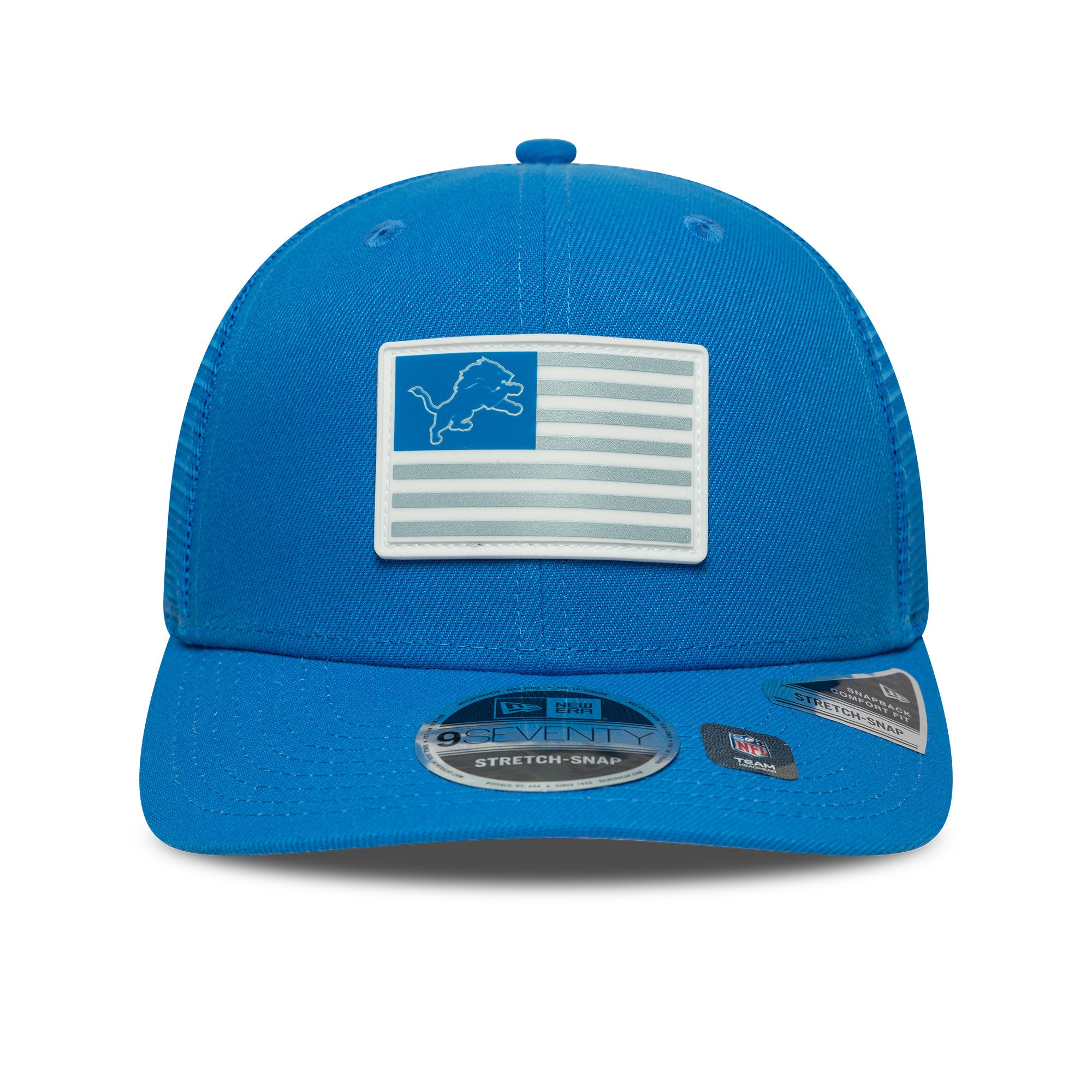 Detroit Lions New Era Flag Patch 9SEVENTY NFL Cap Blau