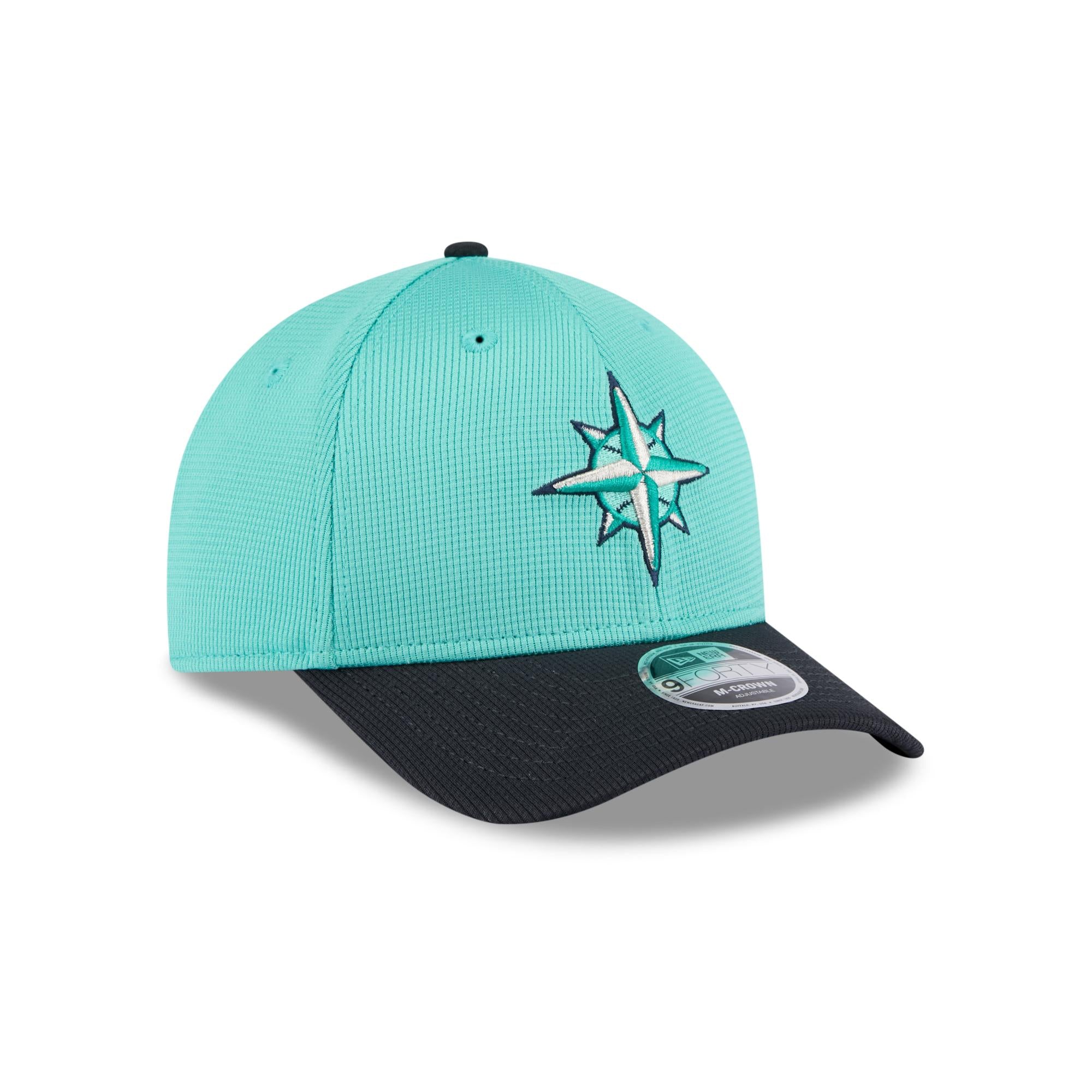 Seattle Mariners New Era MLB 2025 Spring Training 9FORTY M-Crown Snapback Cap Türkis - STADIUMDREAMS