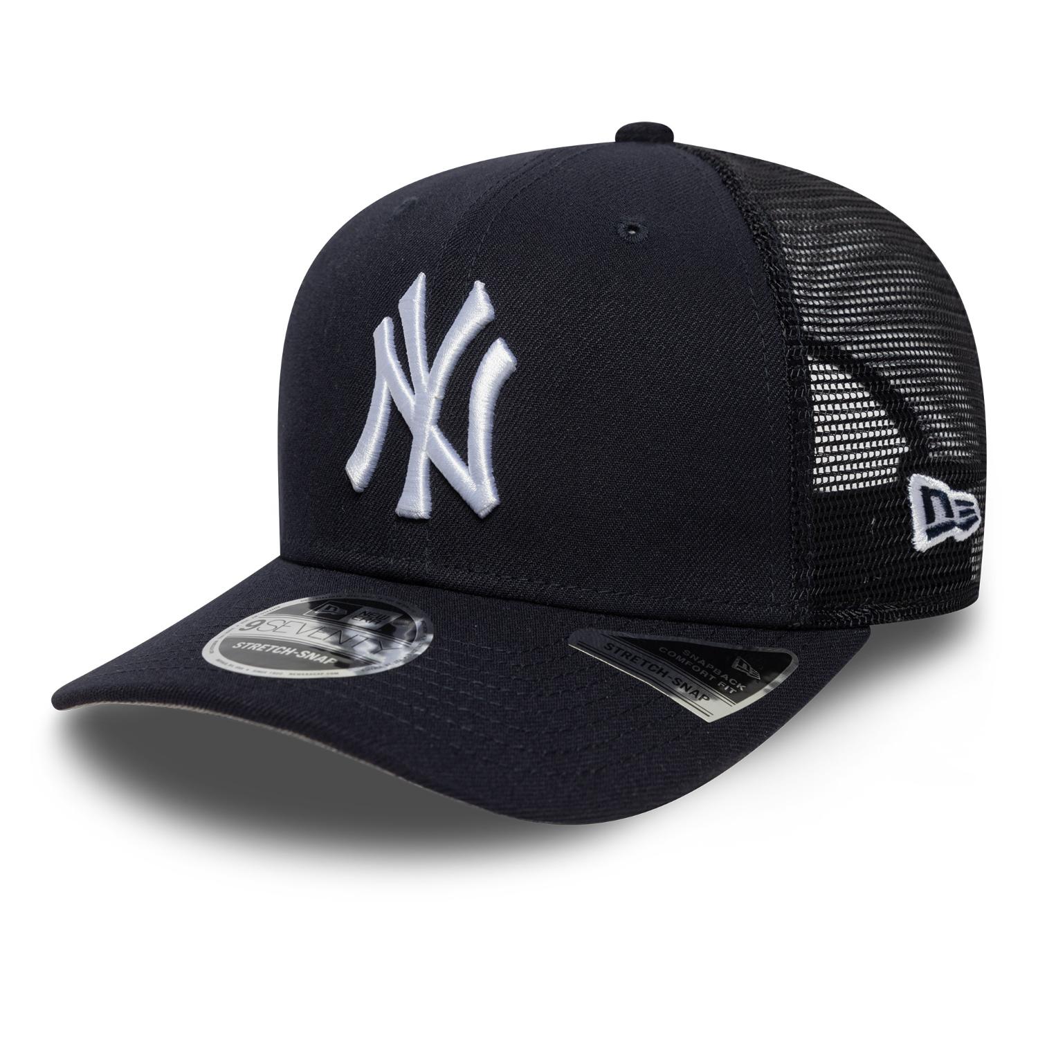 New York Yankees New Era OTC 9SEVENTY Trucker Stretch Snap MLB Cap Navy - STADIUMDREAMS