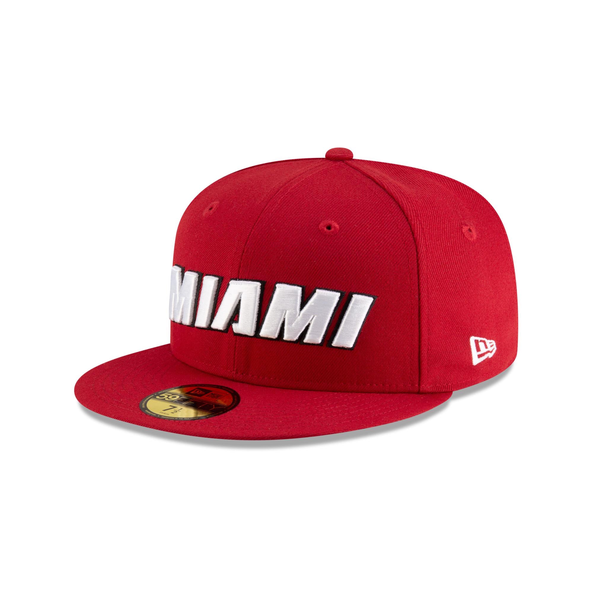 Miami Heat New Era NBA 2024 Statement Edition 59FIFTY Cap Rot - STADIUMDREAMS