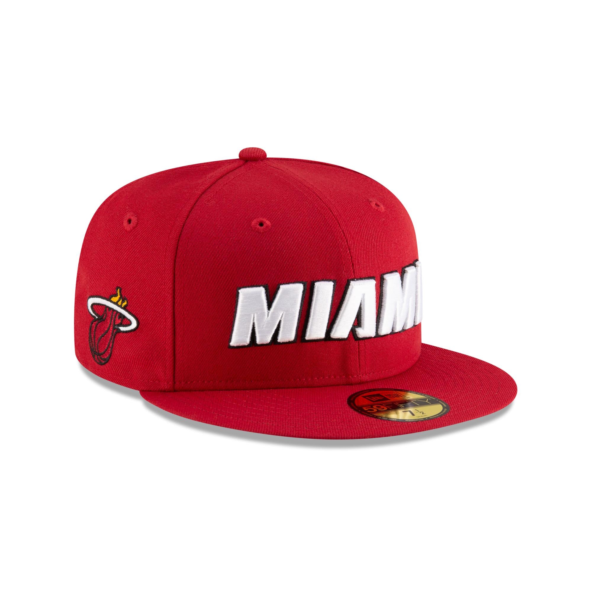 Miami Heat New Era NBA 2024 Statement Edition 59FIFTY Cap Rot - STADIUMDREAMS