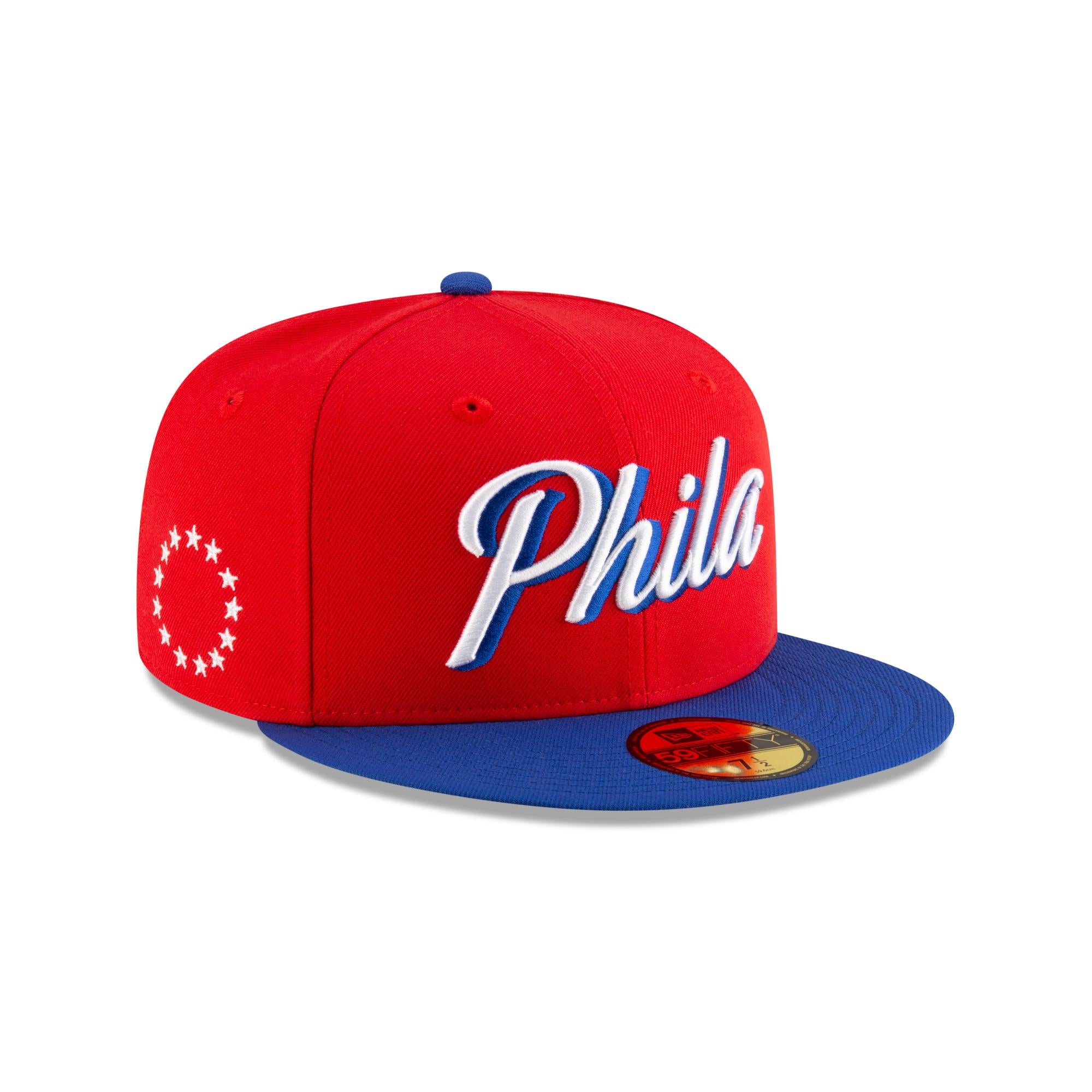 Philadelphia 76ers New Era NBA 2024 Statement Edition 59FIFTY Cap Rot - STADIUMDREAMS