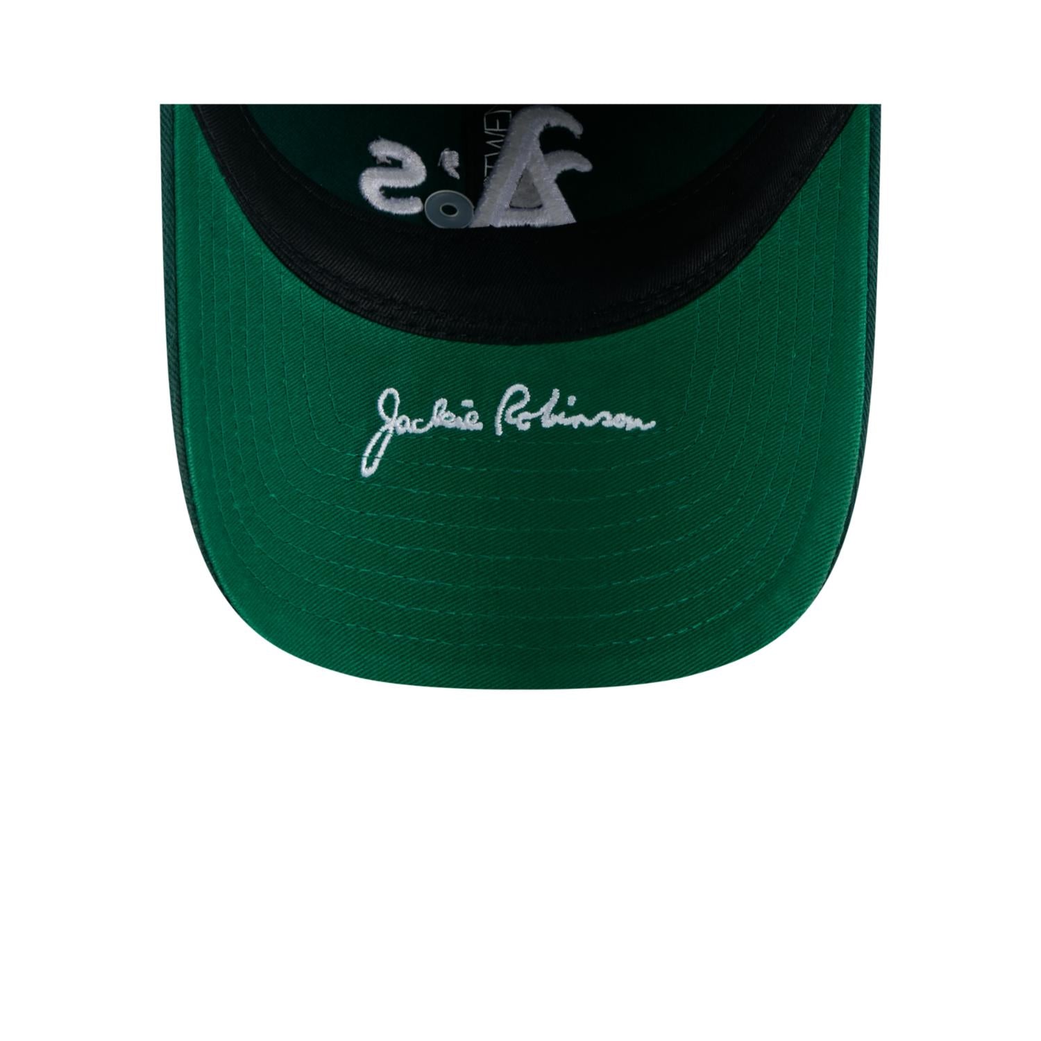 Oakland Athletics 2025 Jackie Robinson Day New Era 9TWENTY verstellbare MLB Cap Grün - STADIUMDREAMS