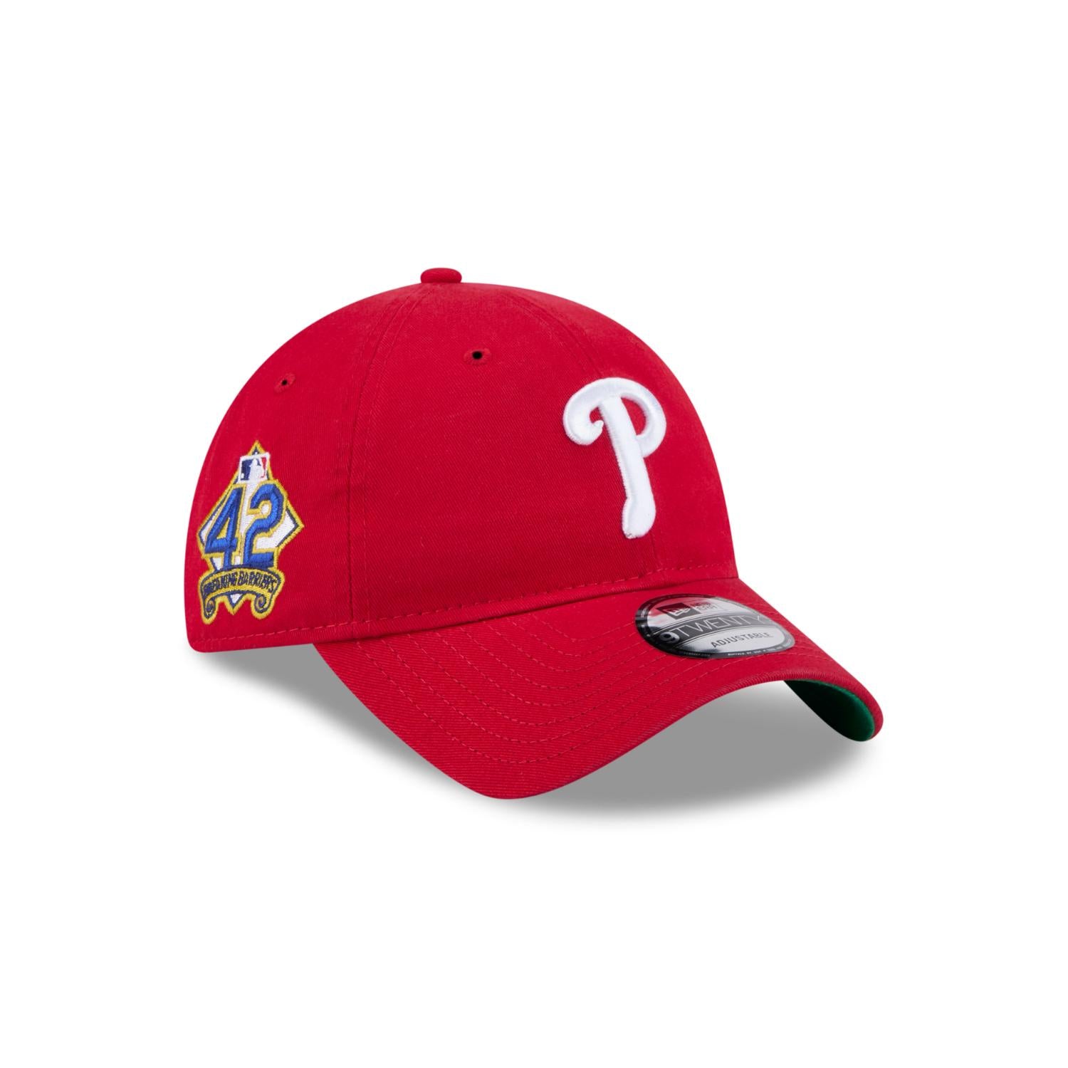 Philadelphia Phillies 2025 Jackie Robinson Day New Era 9TWENTY verstellbare MLB Cap Rot - STADIUMDREAMS
