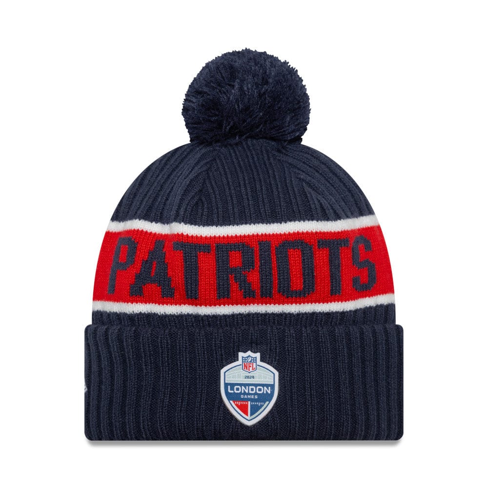 New England Patriots 2024 NFL London Games New Era Beanie Mütze Navy - STADIUMDREAMS