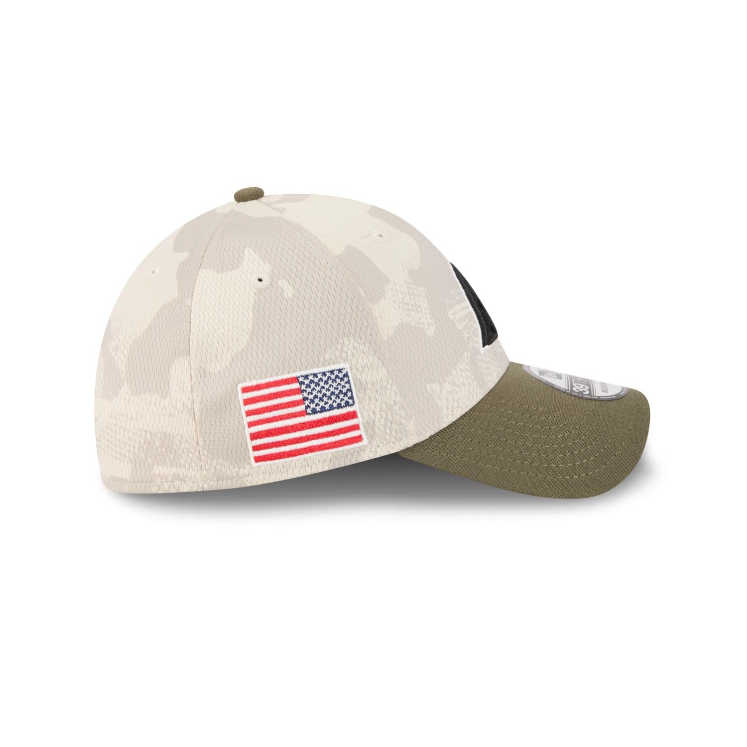 Arizona Diamondbacks  2025 MLB Armed Forces New Era 39THIRTY Flex Cap Beige - STADIUMDREAMS