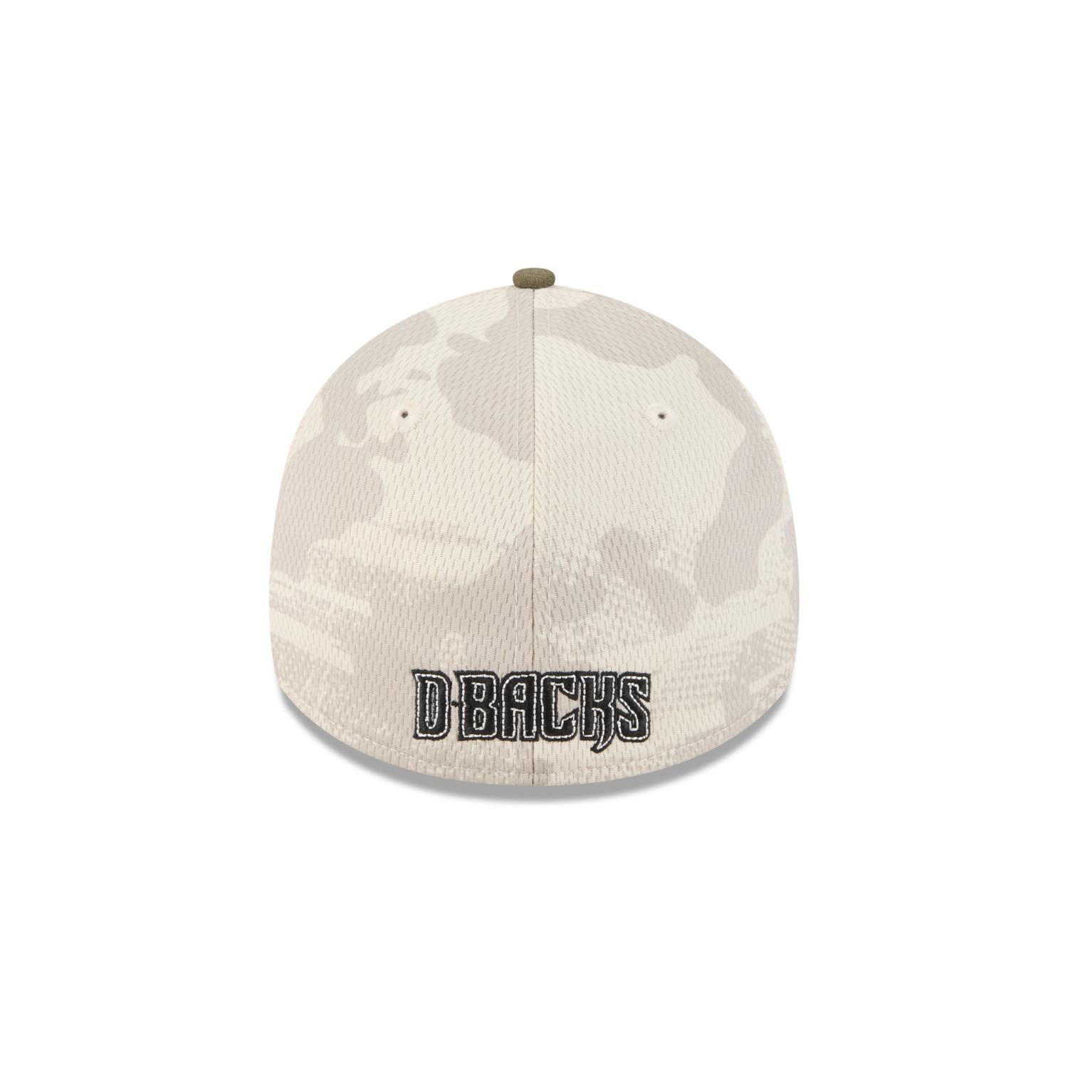 Arizona Diamondbacks  2025 MLB Armed Forces New Era 39THIRTY Flex Cap Beige - STADIUMDREAMS
