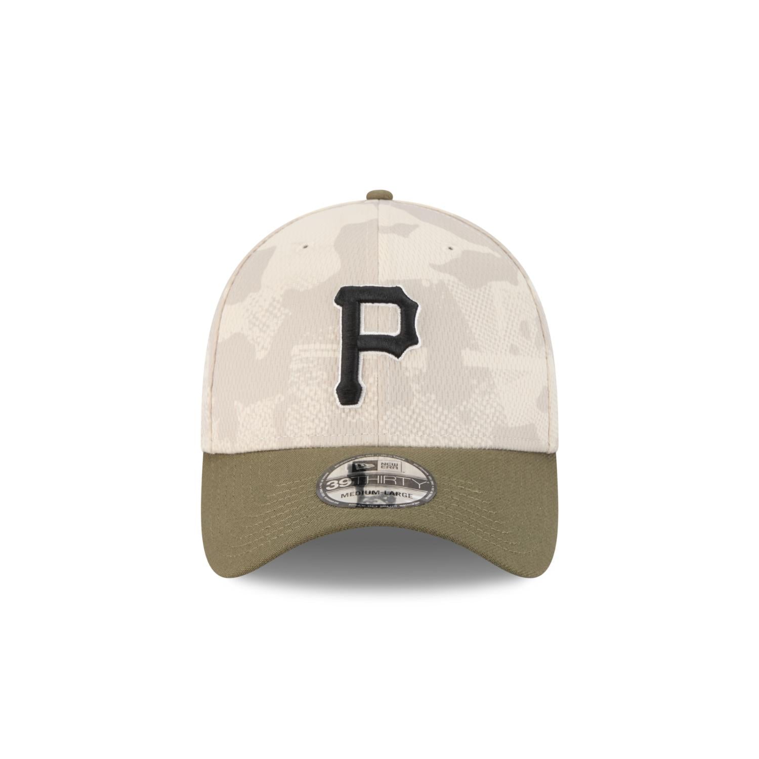 Pittsburgh Pirates 2025 MLB Armed Forces New Era 39THIRTY Flex Cap Beige - STADIUMDREAMS