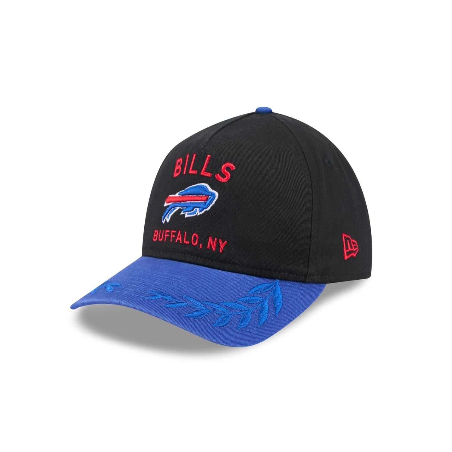 Buffalo Bills 2025 NFL Draft 9TWENTY A-Frame verstellbare Cap Schwarz - STADIUMDREAMS