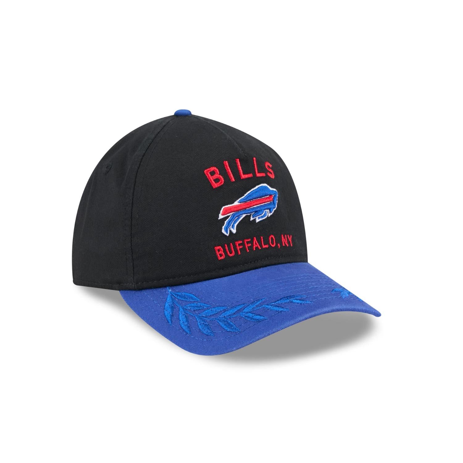 Buffalo Bills 2025 NFL Draft 9TWENTY A-Frame verstellbare Cap Schwarz - STADIUMDREAMS