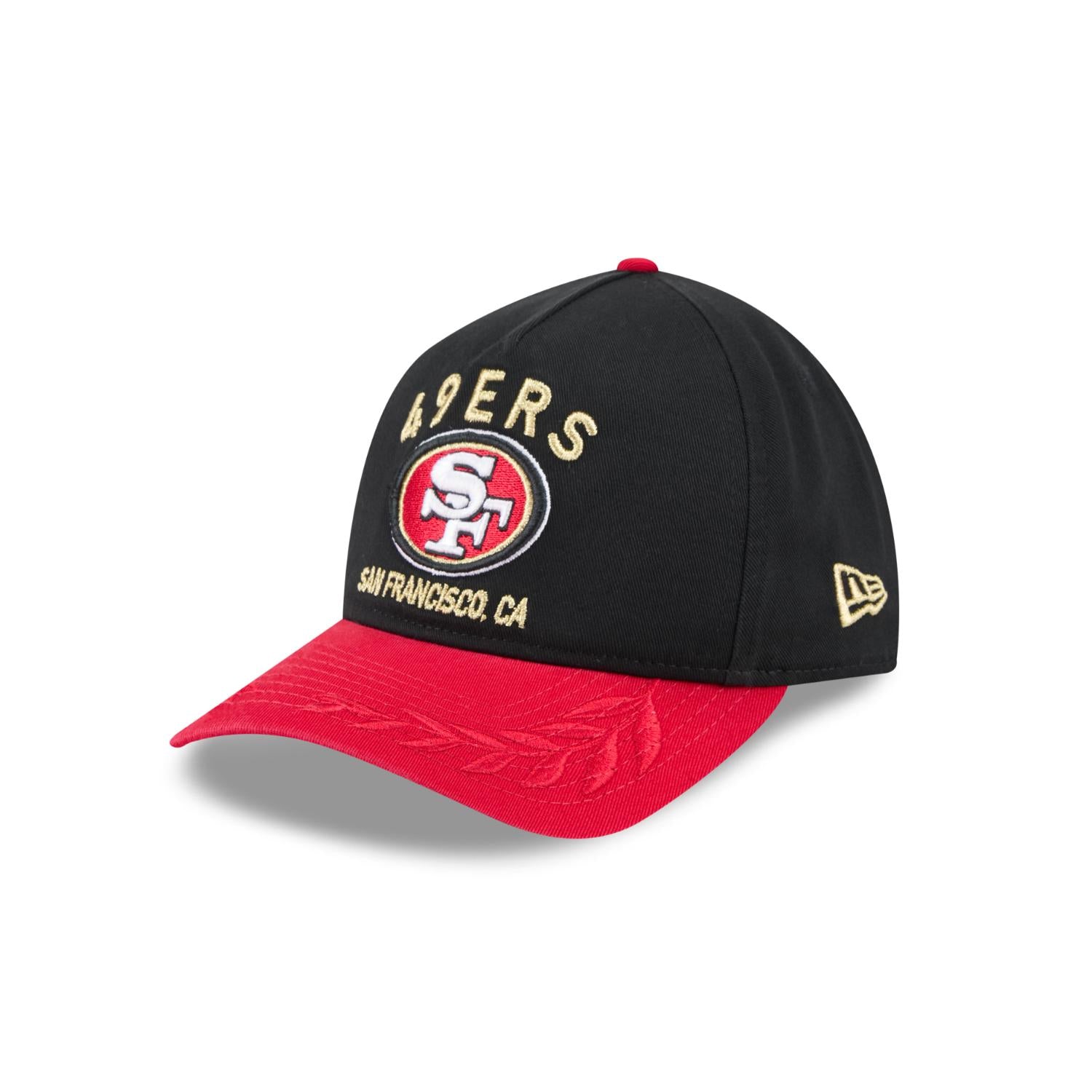 San Francisco 49ers 2025 NFL Draft 9TWENTY A-Frame verstellbare Cap Schwarz - STADIUMDREAMS