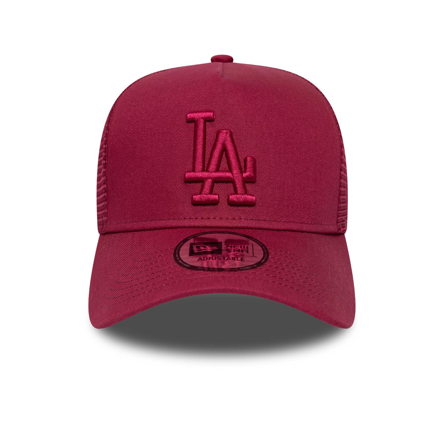 Los Angeles Dodgers New Era League Essential 9FORTY A-Frame Trucker MLB Cap Rot - STADIUMDREAMS