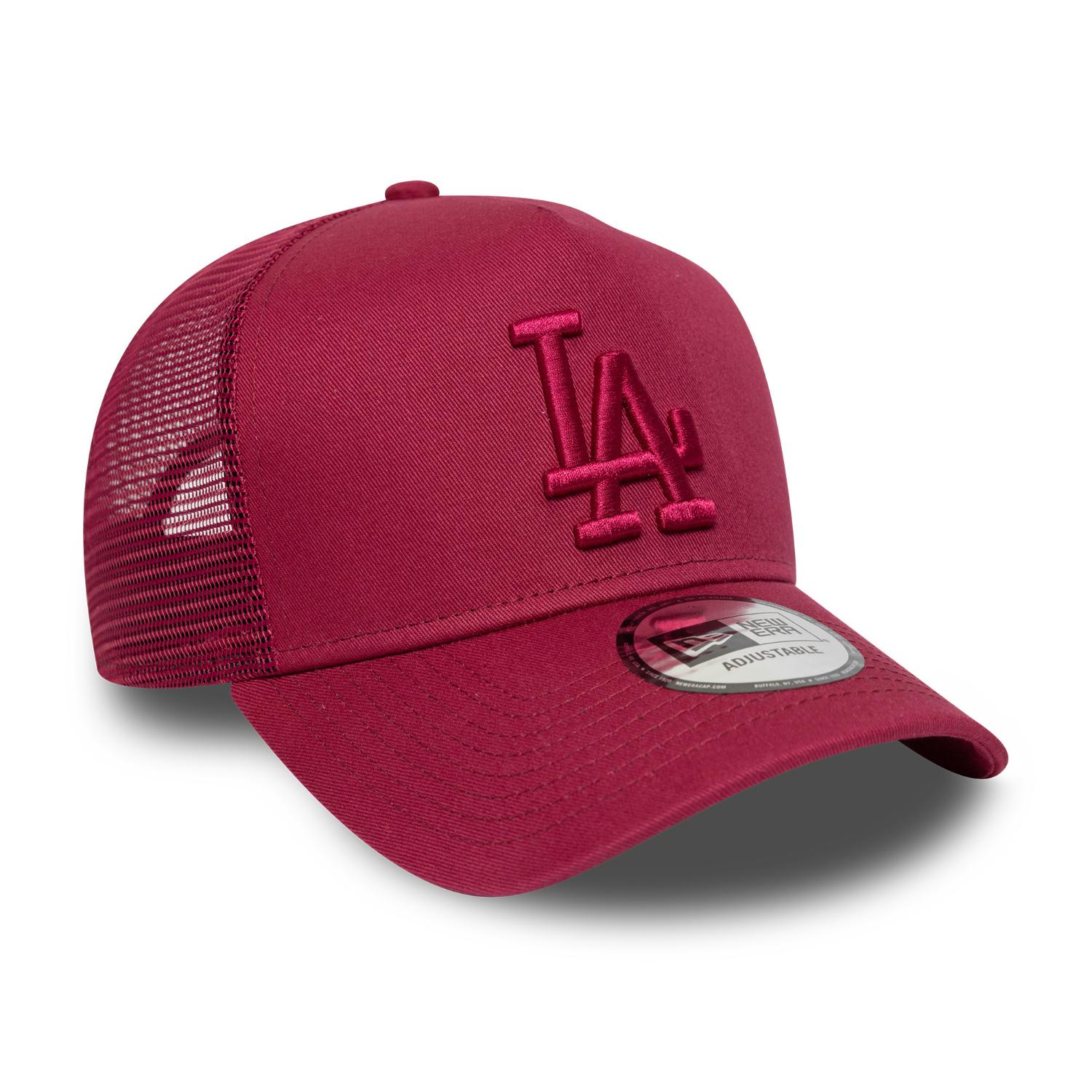 Los Angeles Dodgers New Era League Essential 9FORTY A-Frame Trucker MLB Cap Rot - STADIUMDREAMS