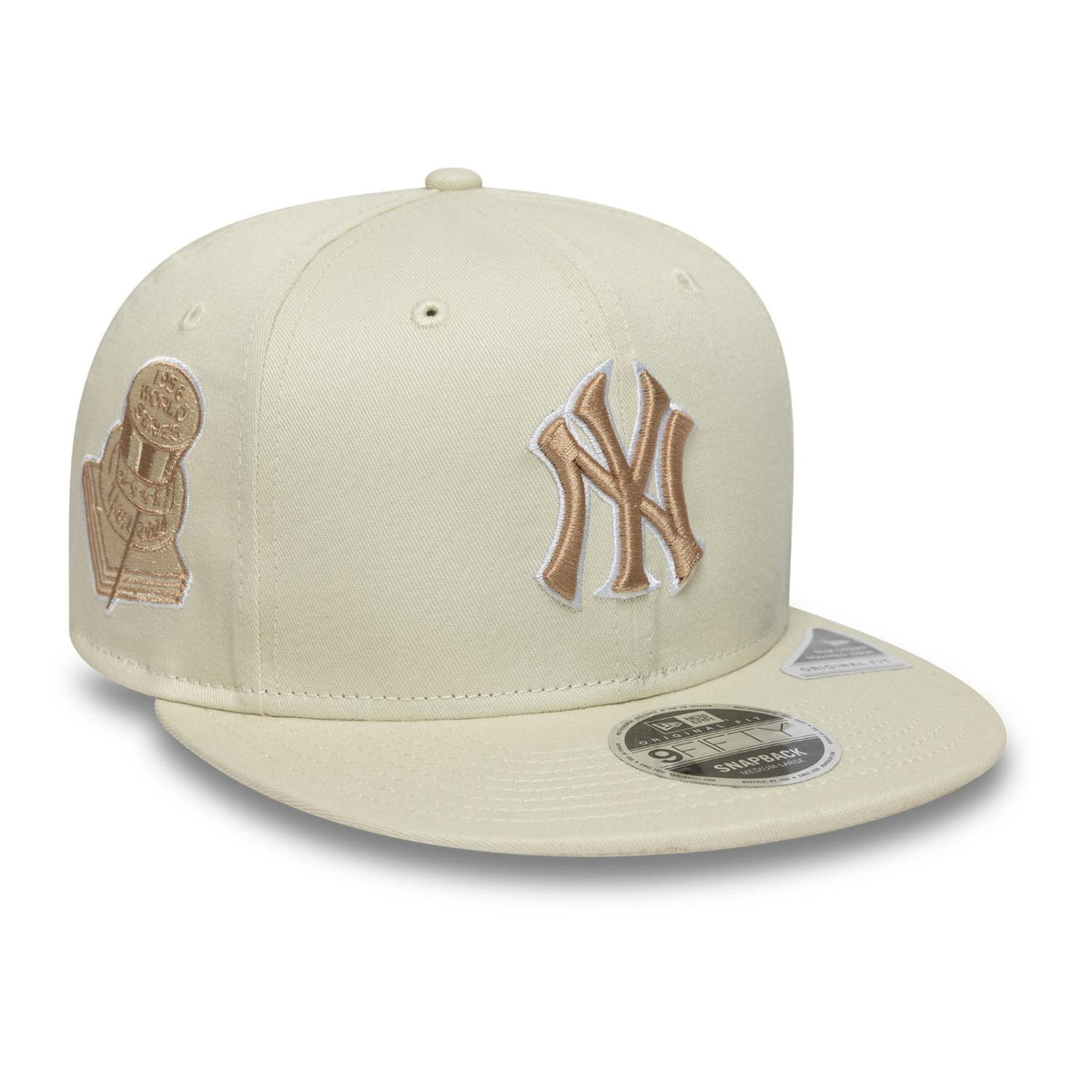 New York Yankees New Era Big Patch 9FIFTY Snapback MLB Cap Beige - STADIUMDREAMS