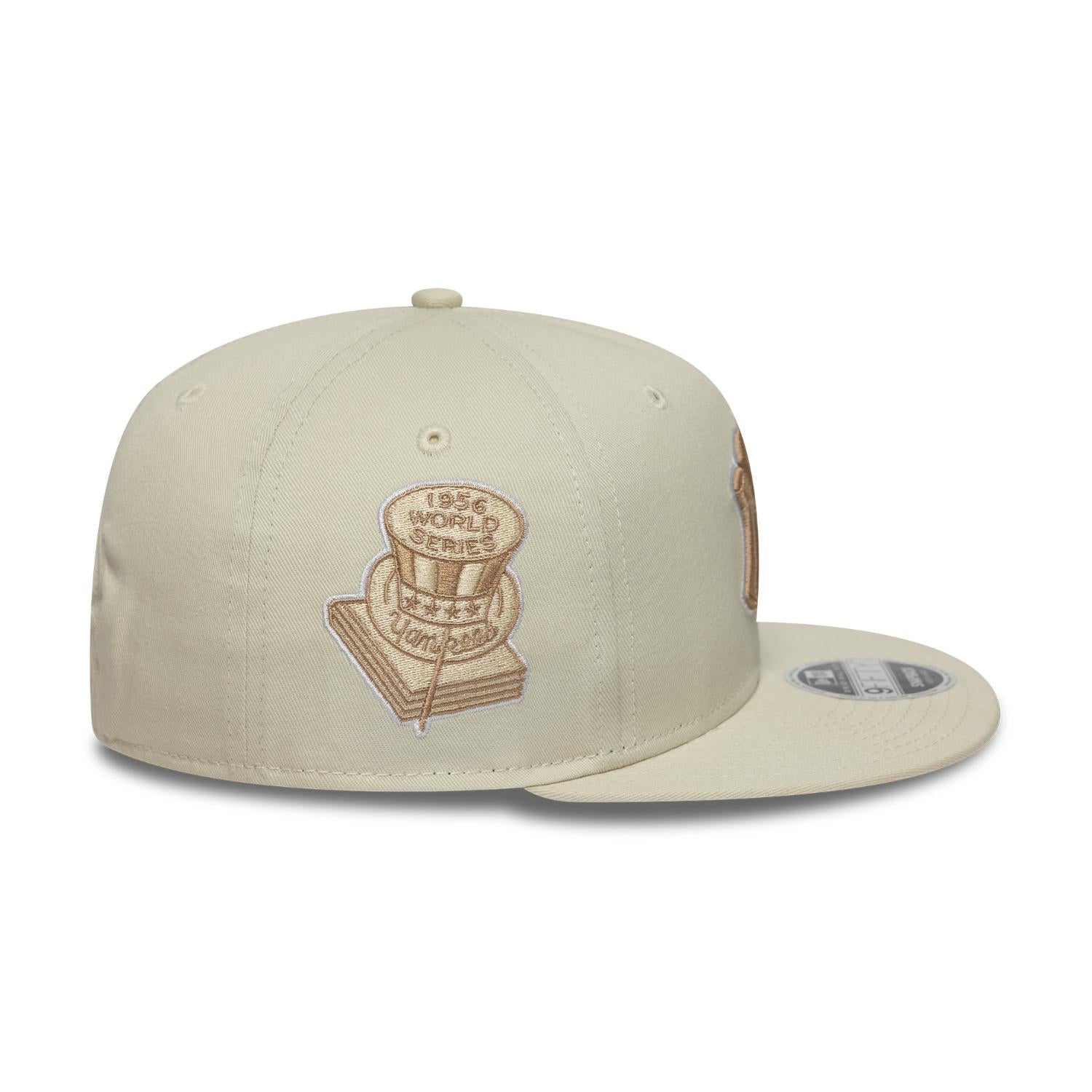 New York Yankees New Era Big Patch 9FIFTY Snapback MLB Cap Beige - STADIUMDREAMS