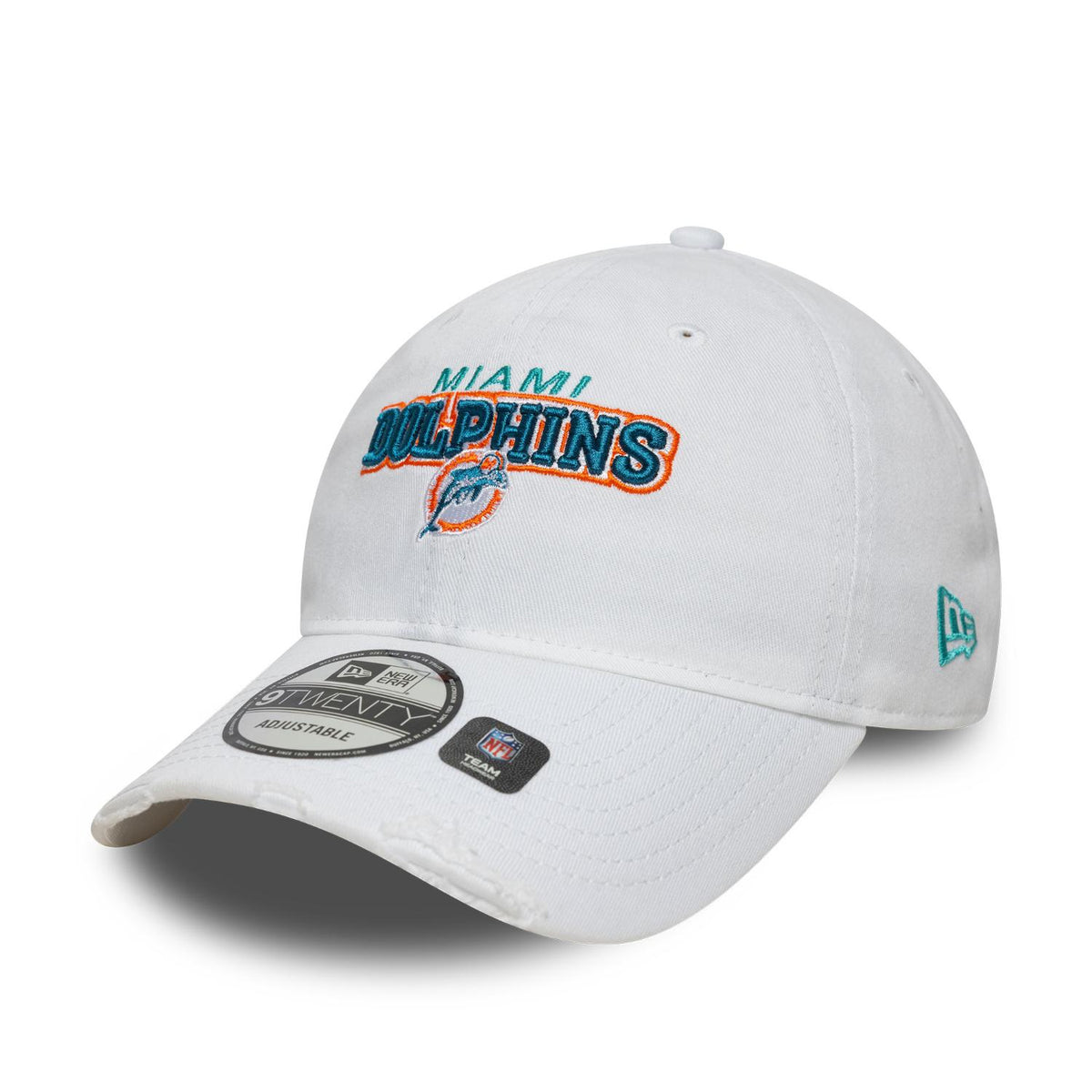 Miami Dolphins New Era Washed Distressed 9TWENTY Verstellbare NFL Cap Weiß - STADIUMDREAMS