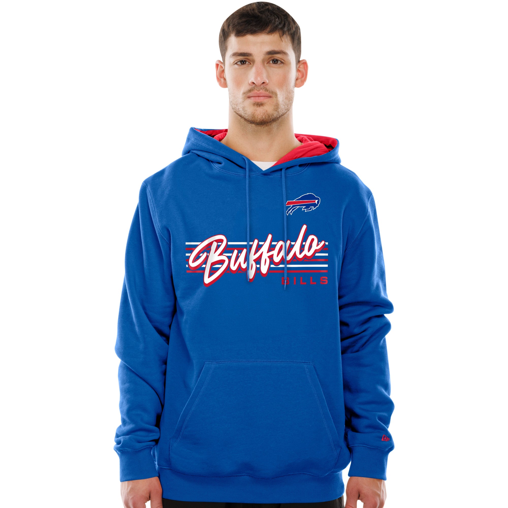 Buffalo Bills New Era USA EDITION Retro Scripted NFL Hoodie Blau - STADIUMDREAMS