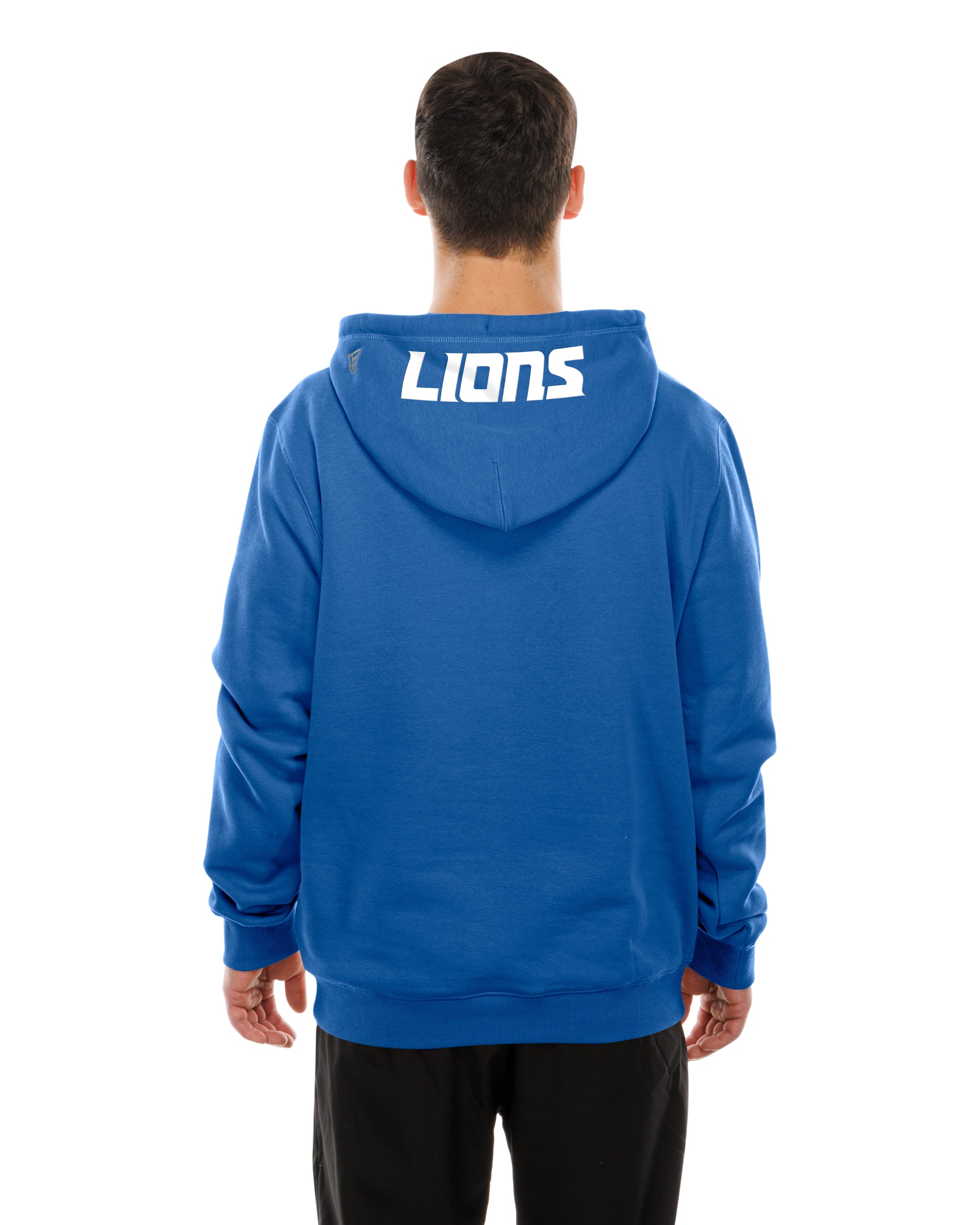 Detroit Lions New Era USA EDITION Retro Scripted NFL Hoodie Blau