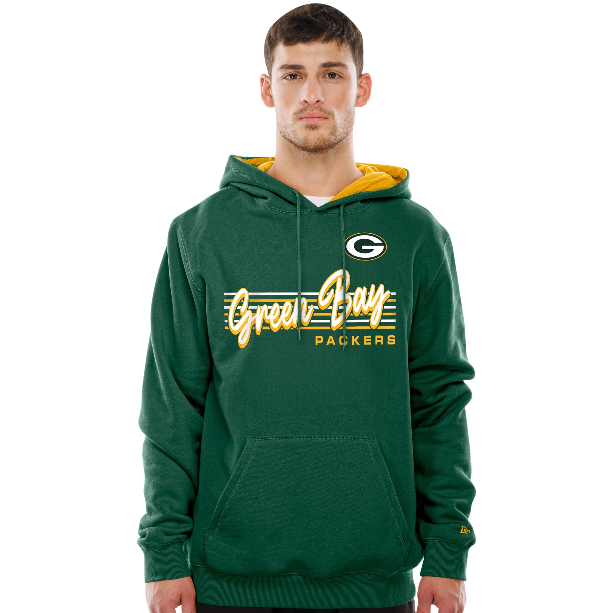 Green Bay Packers New Era USA EDITION Retro Scripted NFL Hoodie Grün - STADIUMDREAMS