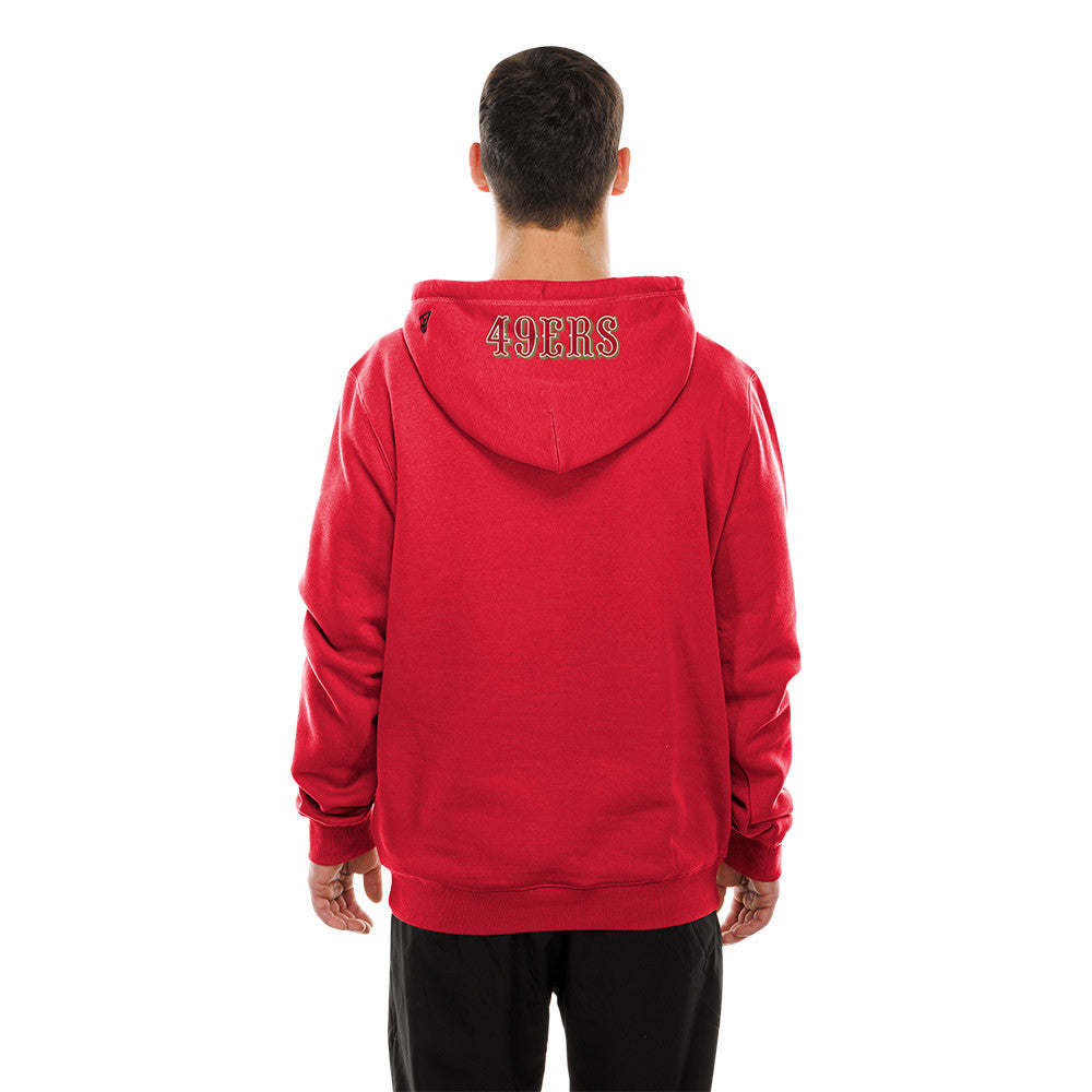 San Francisco 49ers New Era USA EDITION Retro Scripted NFL Hoodie Rot - STADIUMDREAMS