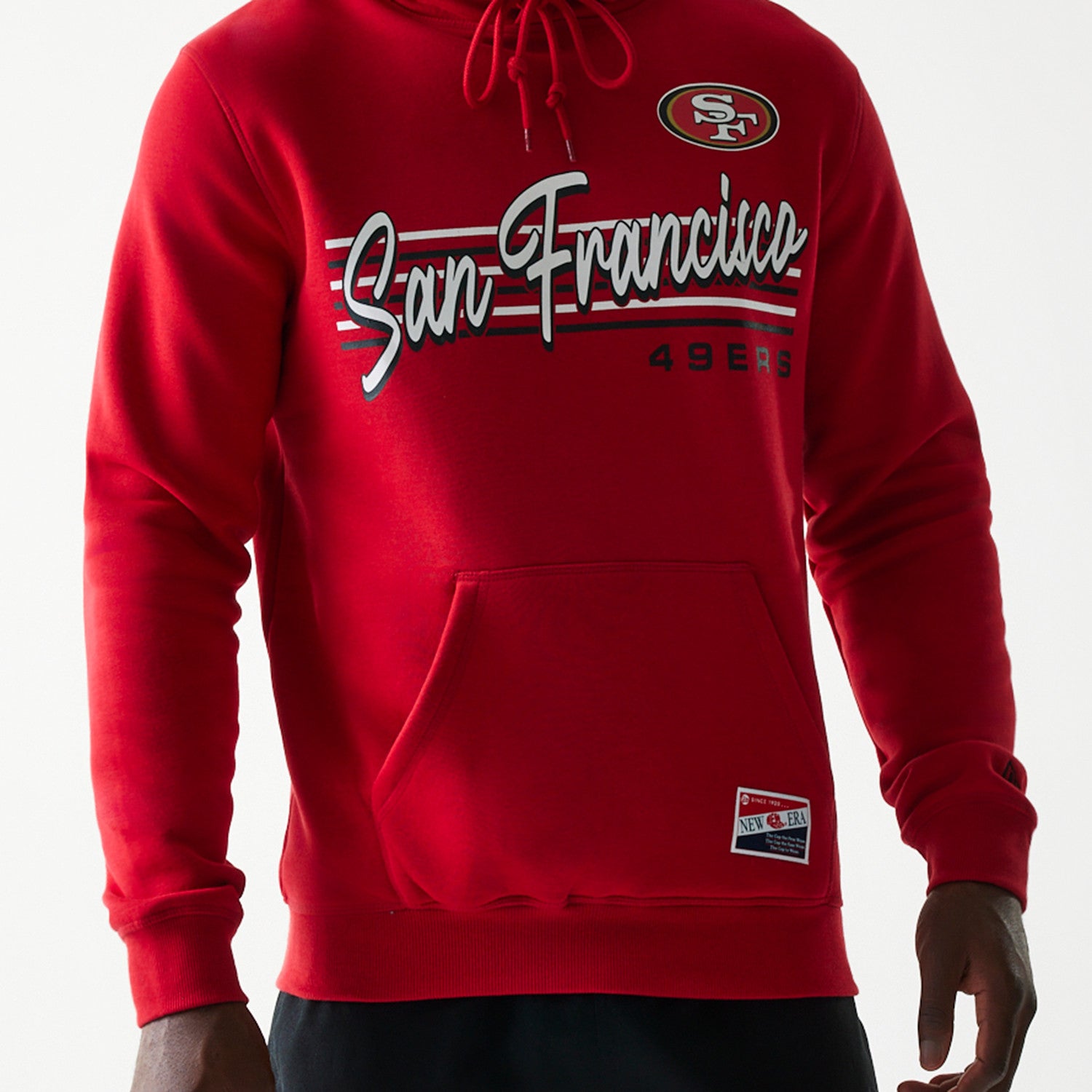 San Francisco 49ers New Era USA EDITION Retro Scripted NFL Hoodie Rot - STADIUMDREAMS