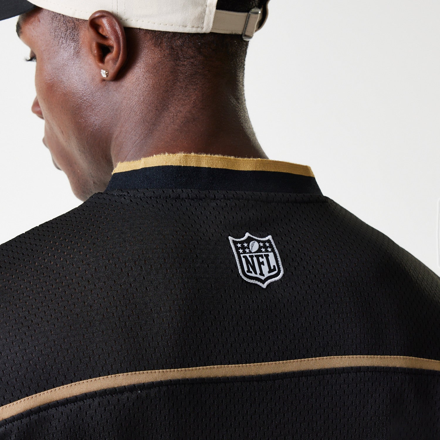San Francisco 49ers New Era Stitched Panel Mesh NFL Jersey Black