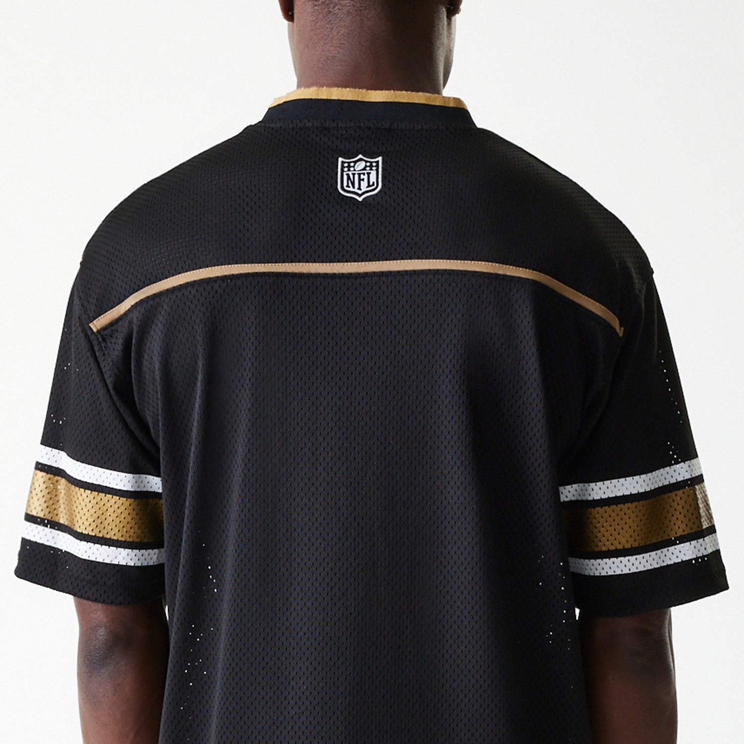 San Francisco 49ers New Era Stitched Panel Mesh NFL Jersey Black